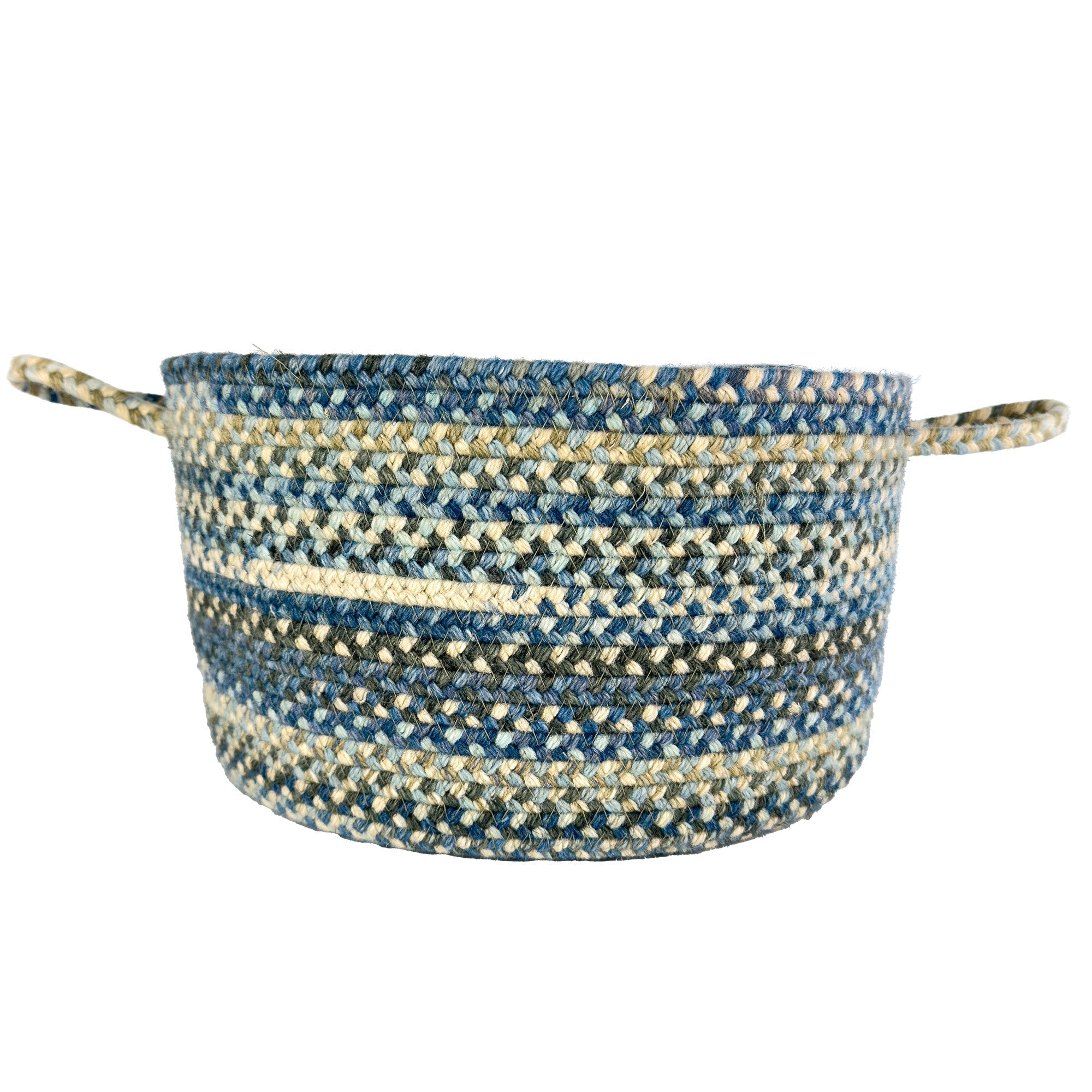 Uwharrie Ridge River Rock Braided Rug Basket image