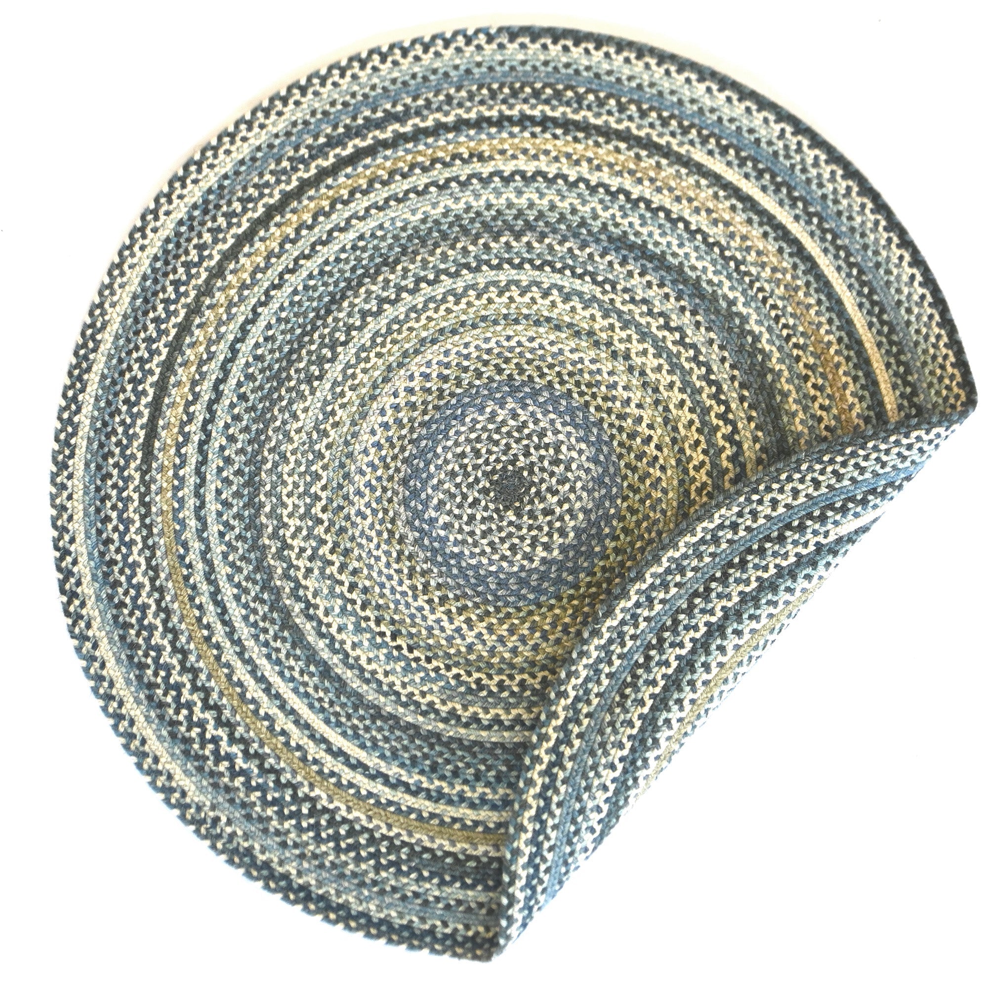 Uwharrie Ridge River Rock Braided Rug Round image