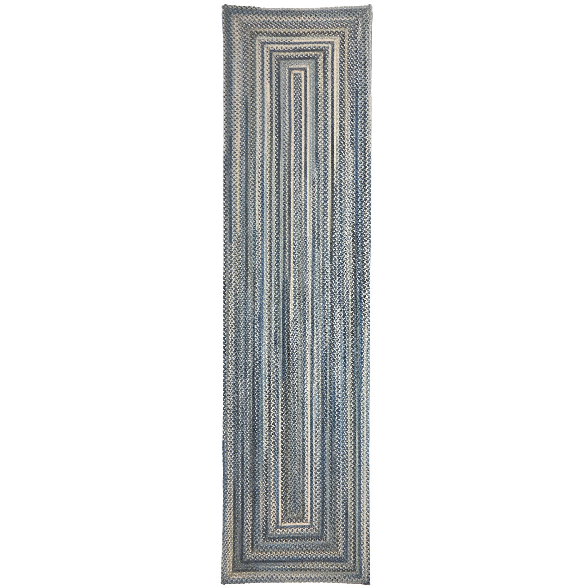 Uwharrie Ridge River Rock Braided Rug Concentric Rectangle image