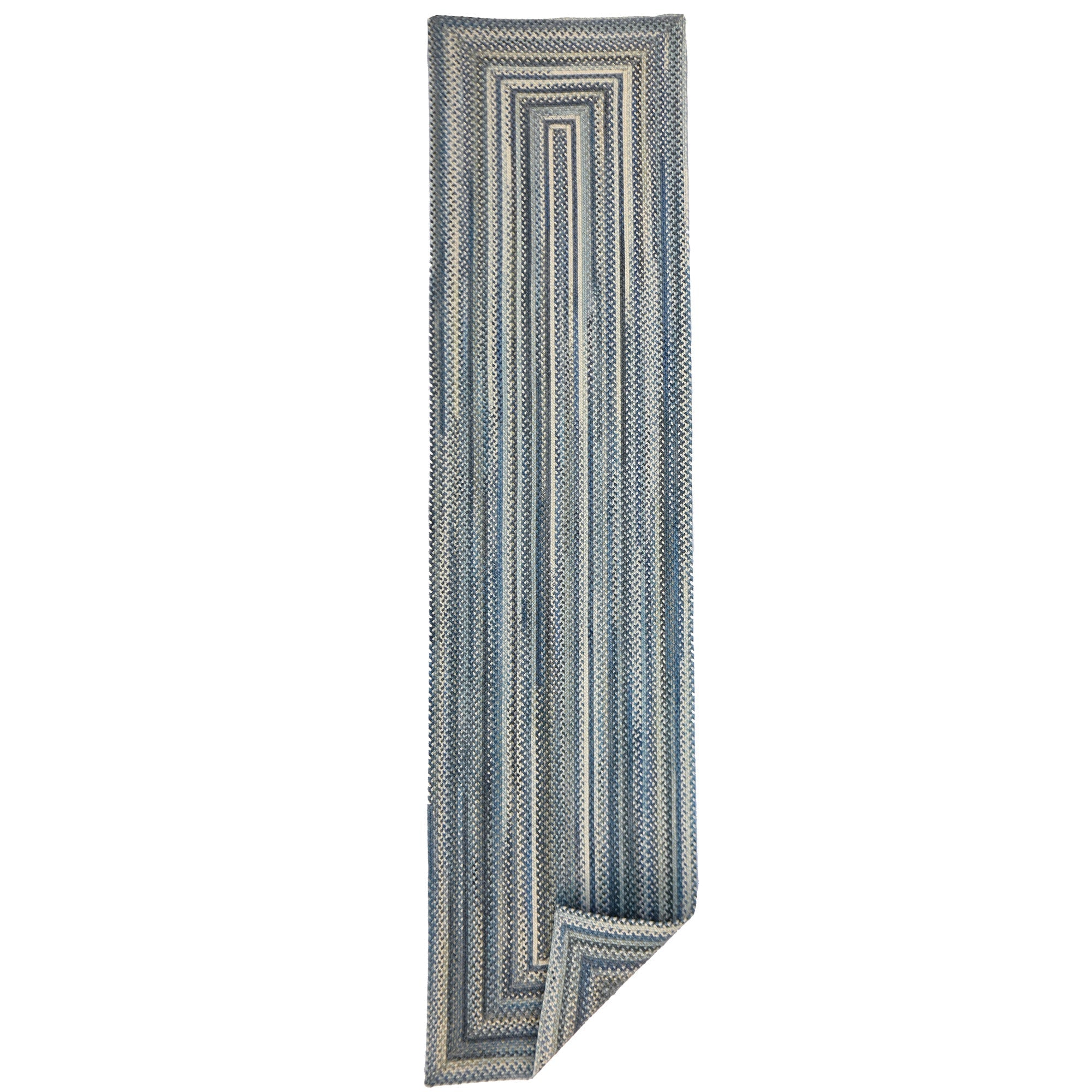 Uwharrie Ridge River Rock Braided Rug Concentric Rectangle image