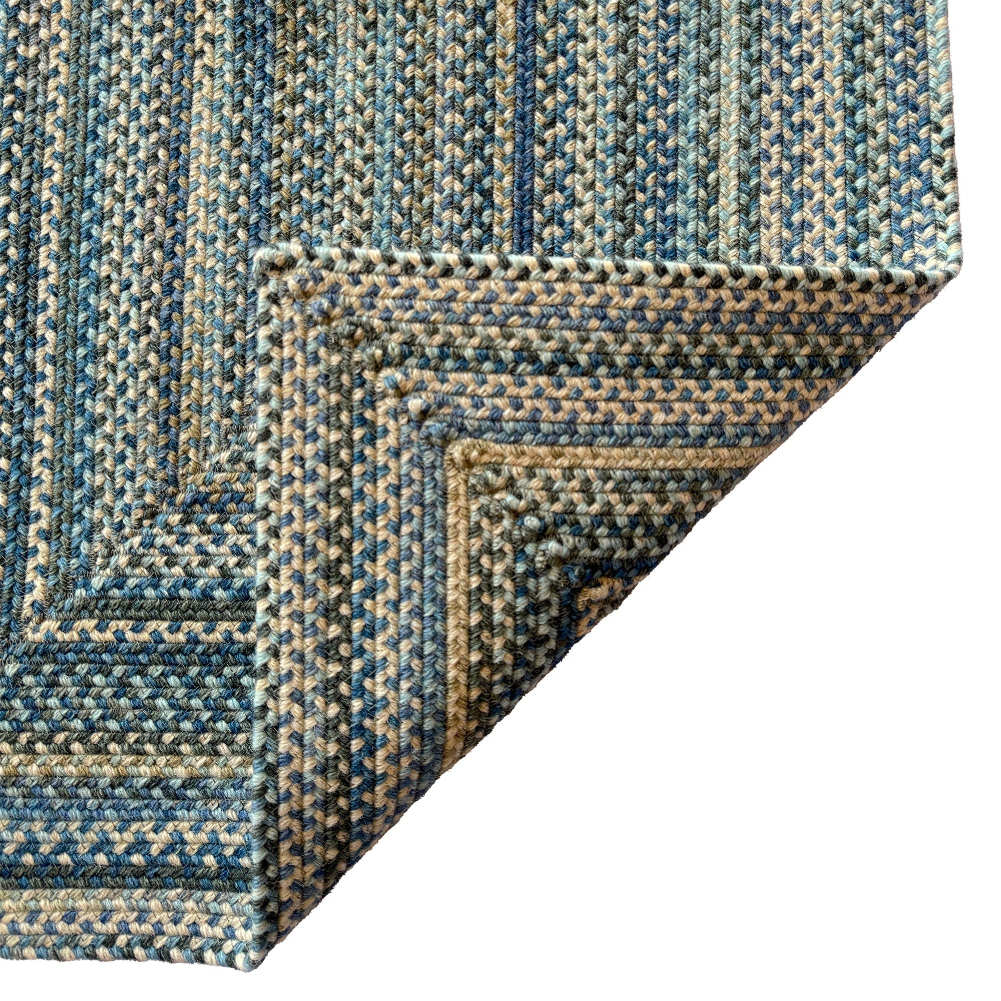 Uwharrie Ridge River Rock Braided Rug Concentric Rectangle image