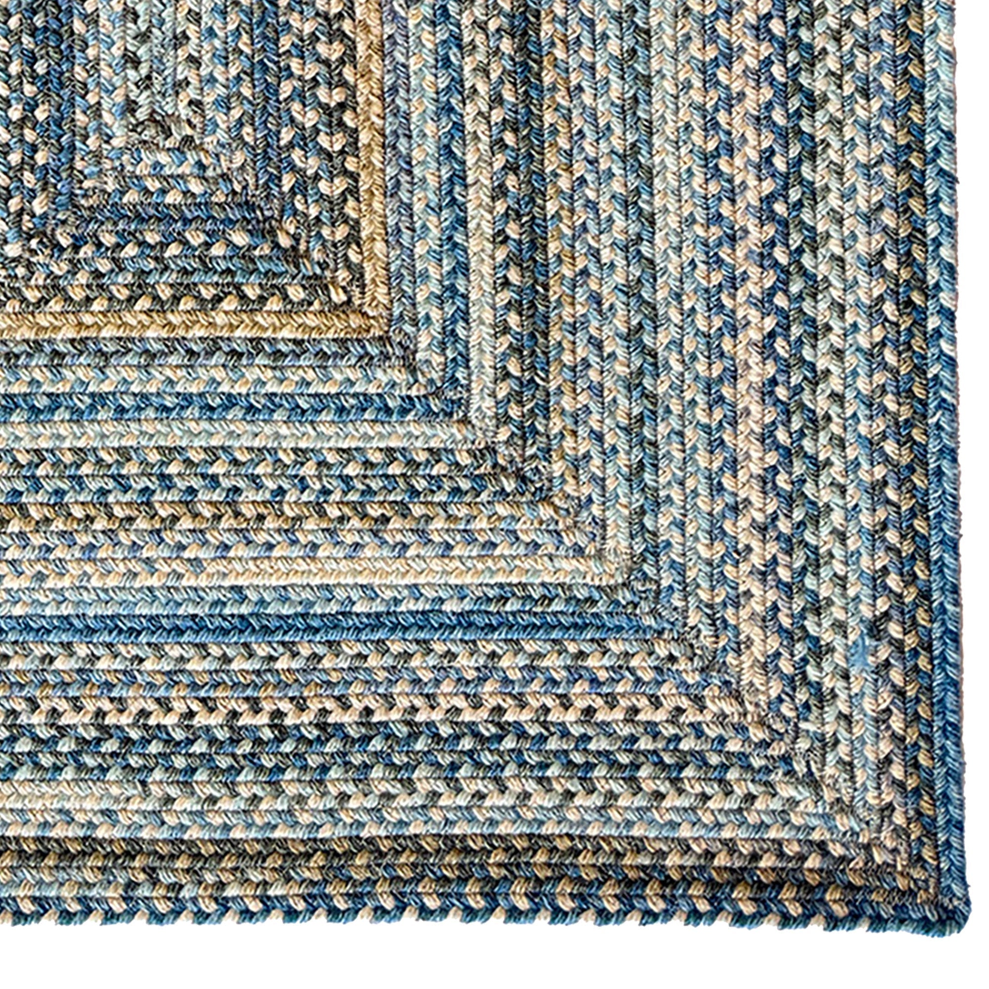 Uwharrie Ridge River Rock Braided Rug Concentric Rectangle image