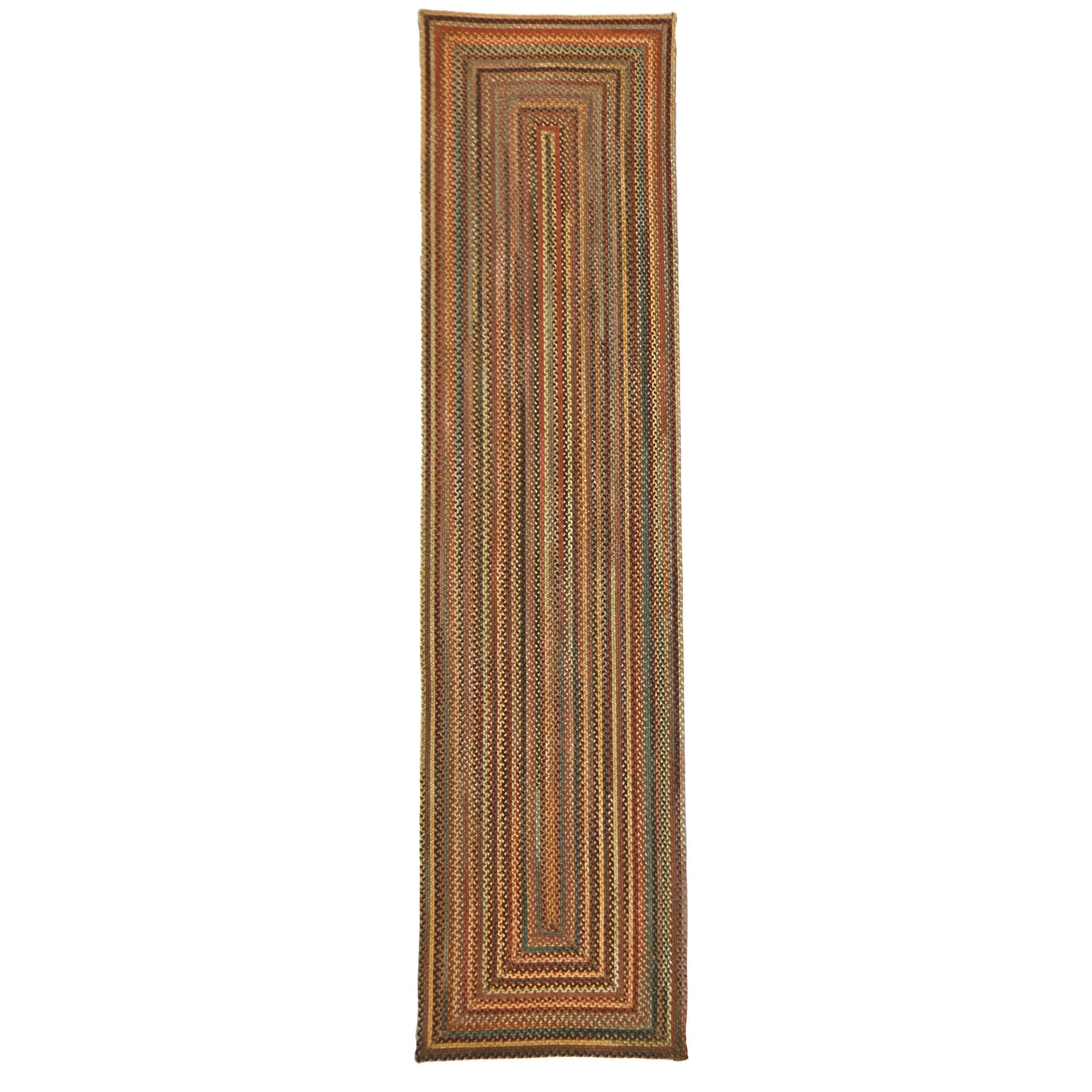 Uwharrie Ridge Autumn Braided Rug Concentric Rectangle image
