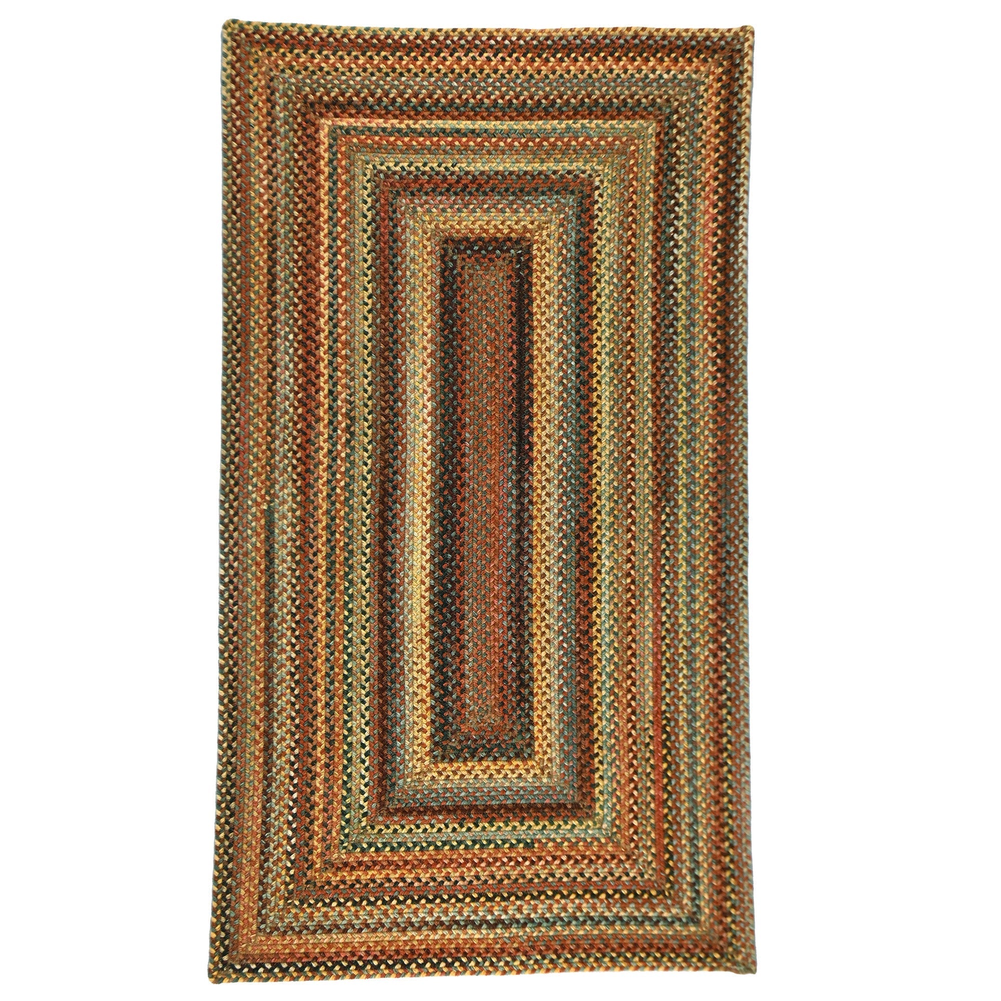 Uwharrie Ridge Autumn Braided Rug Concentric Rectangle image