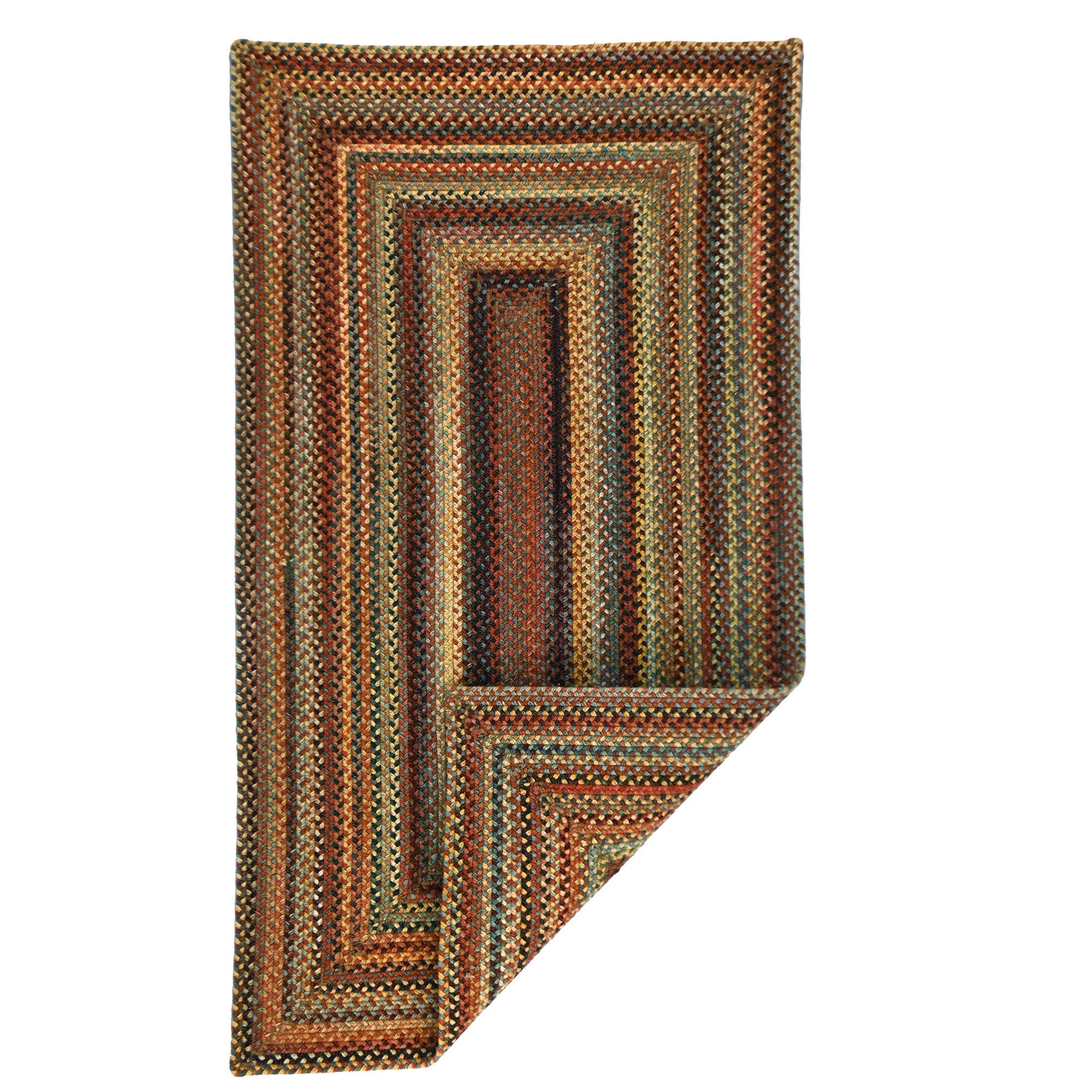 Uwharrie Ridge Autumn Braided Rug Concentric Rectangle image