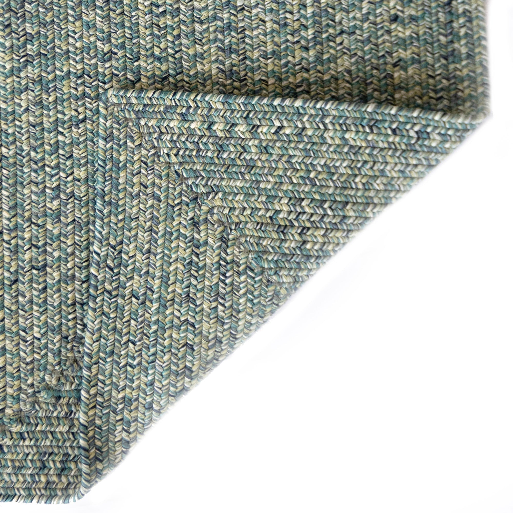 Dockside Teal Braided Rug Concentric Rectangle image