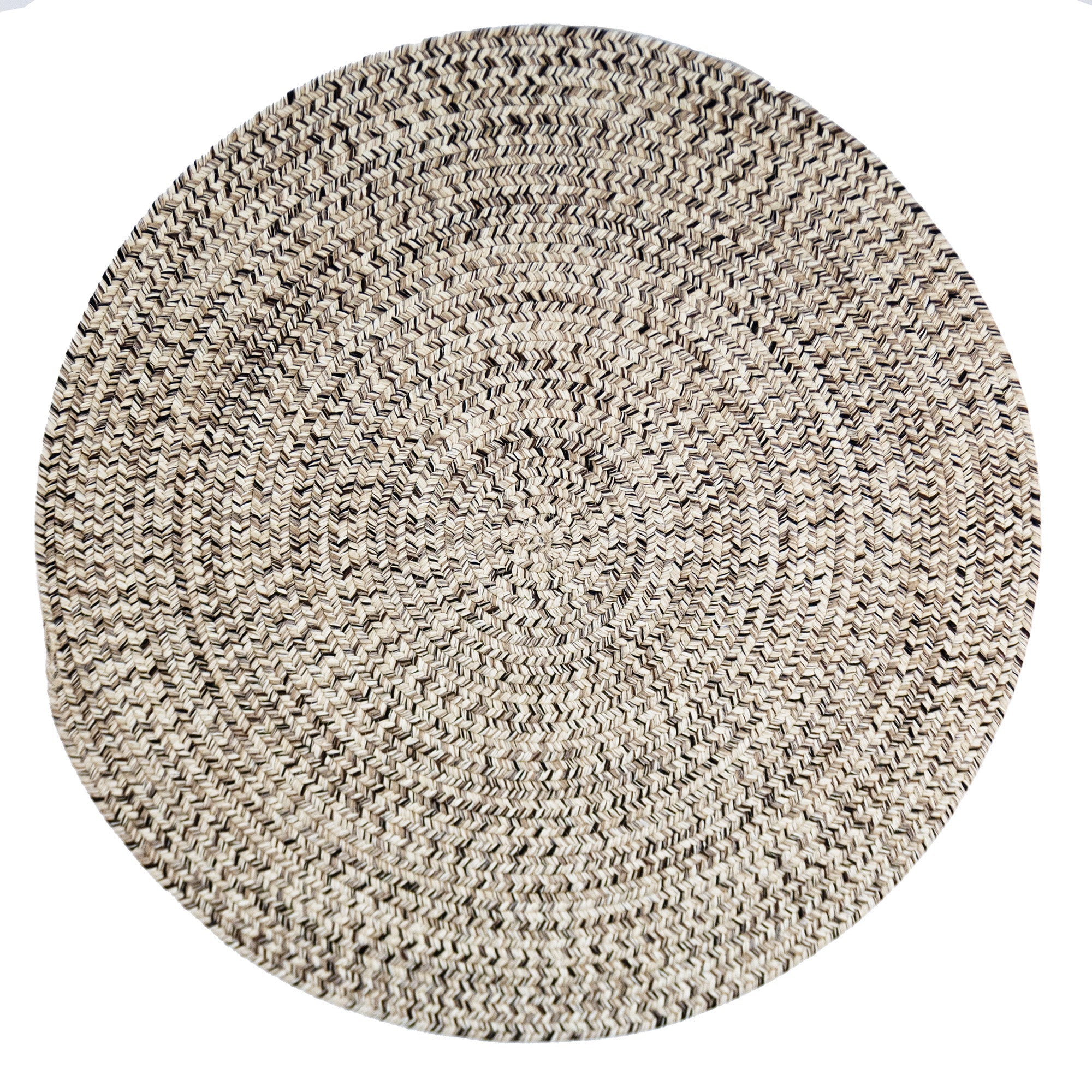Dockside Driftwood Braided Rug Round image