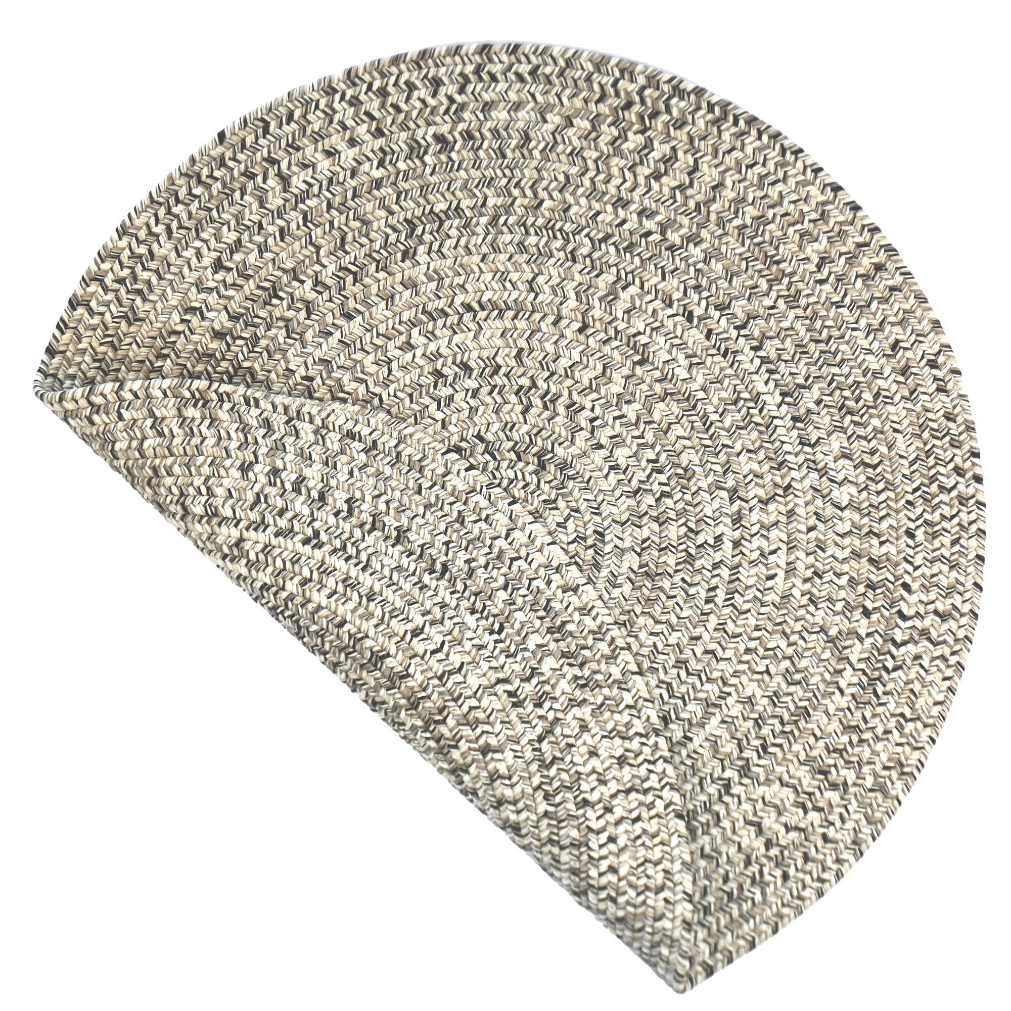 Dockside Driftwood Braided Rug Round image