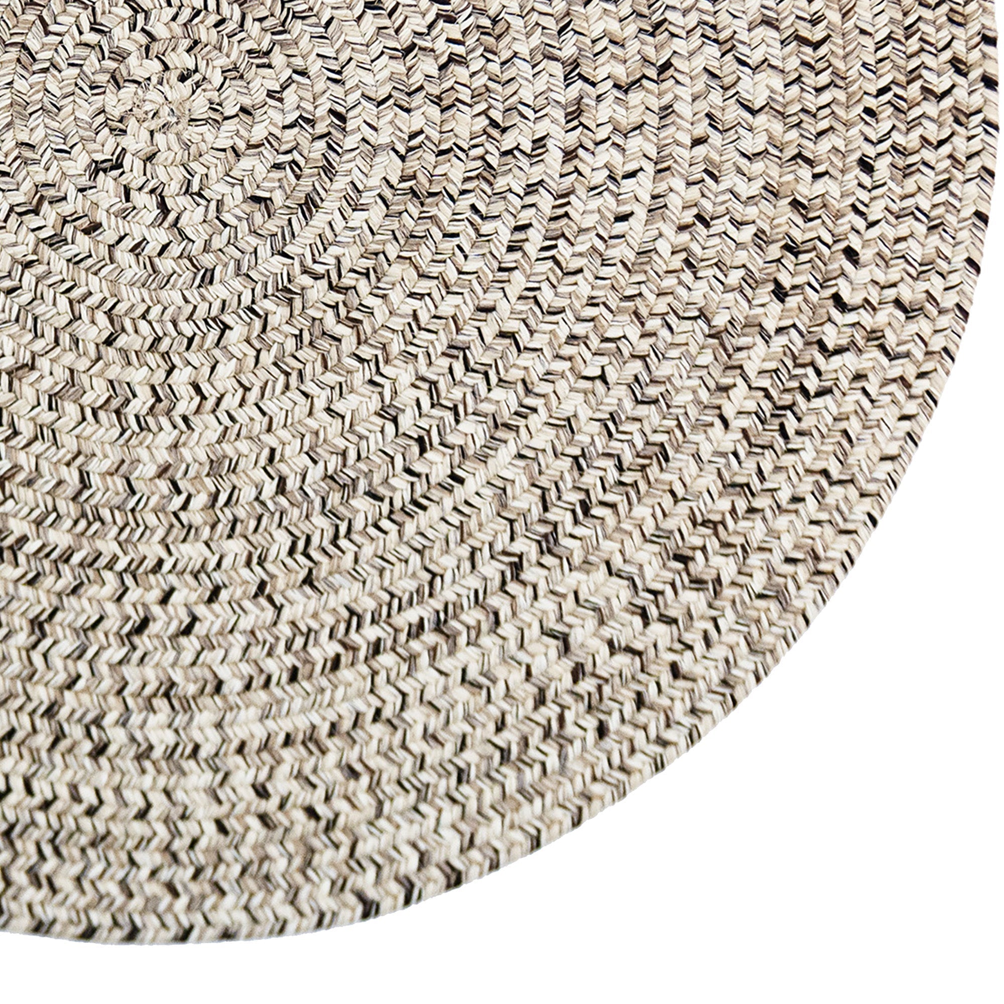 Dockside Driftwood Braided Rug Round image