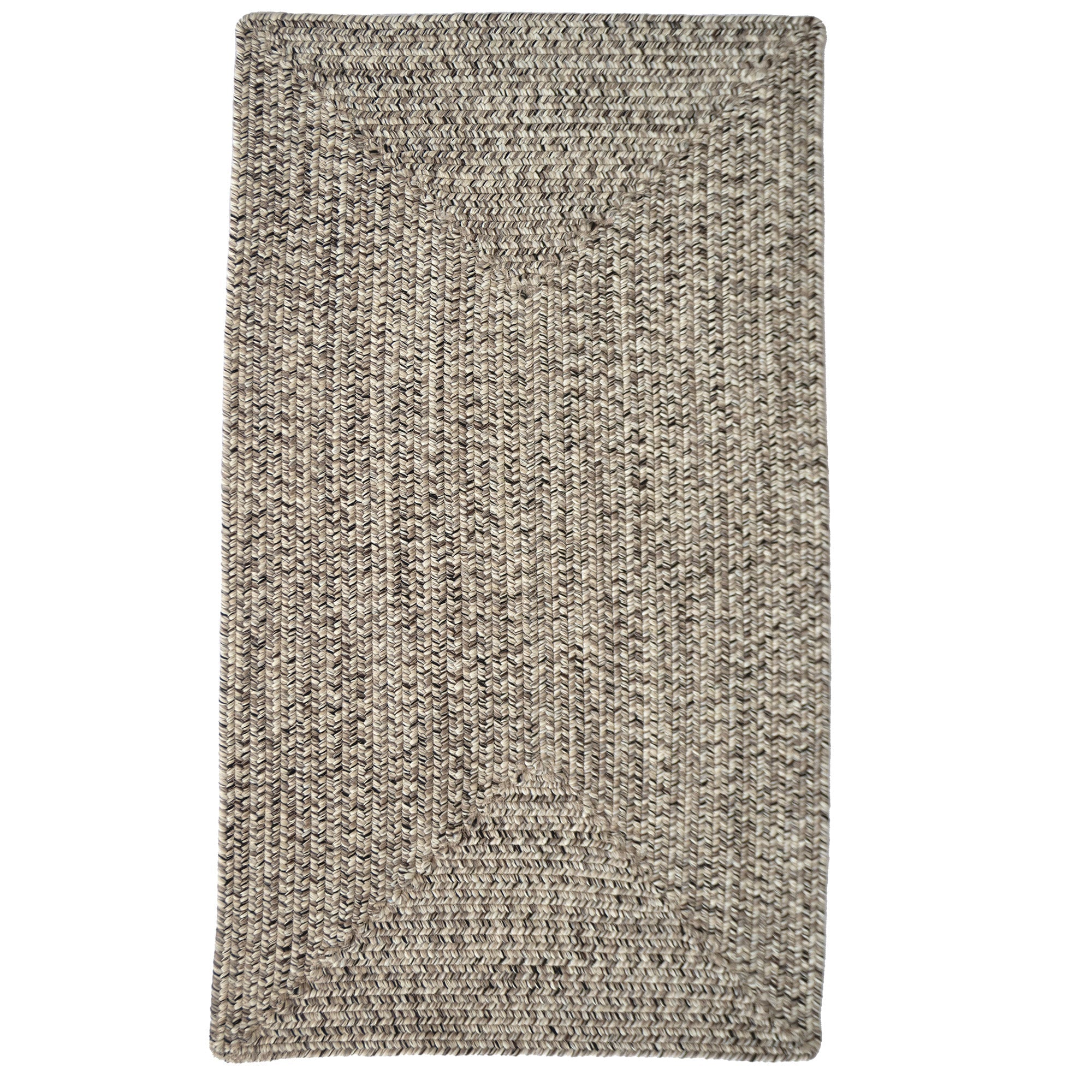 Dockside Driftwood Braided Rug Concentric Rectangle image
