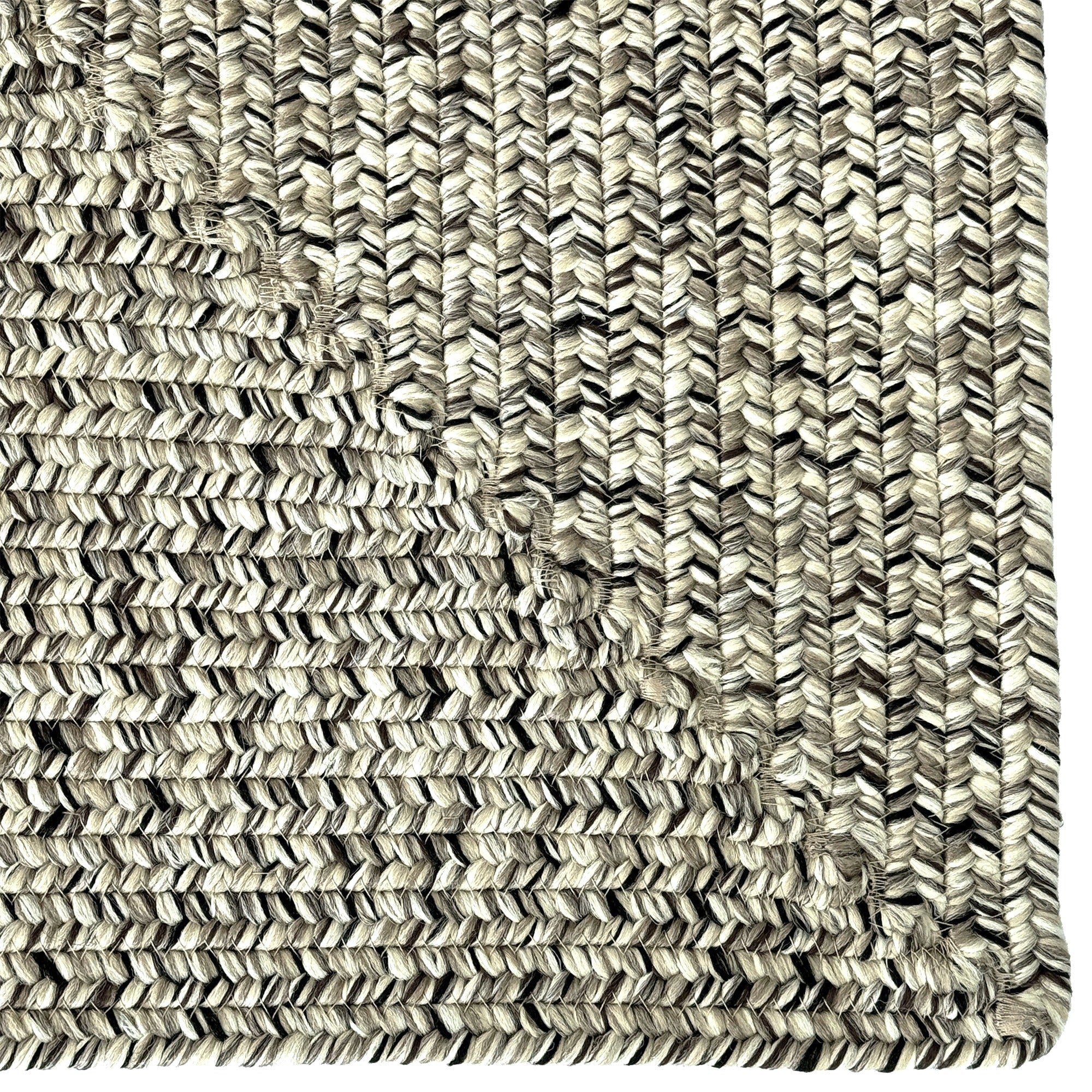 Dockside Driftwood Braided Rug Concentric Rectangle image