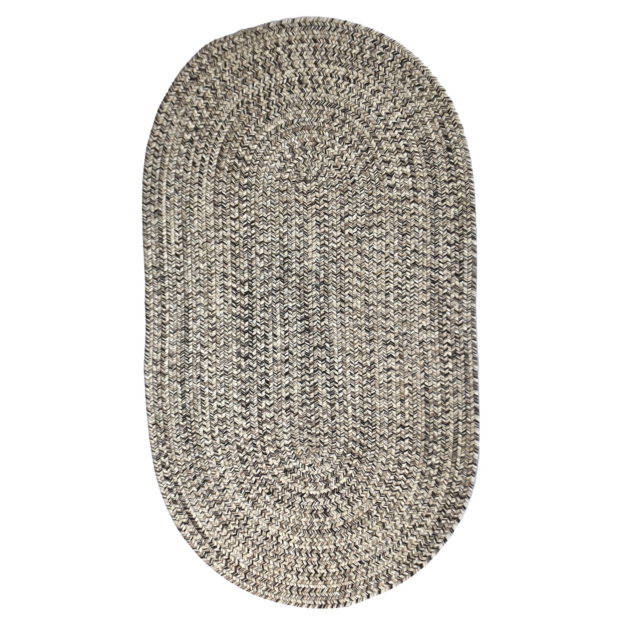 Dockside Driftwood Braided Rug Oval image