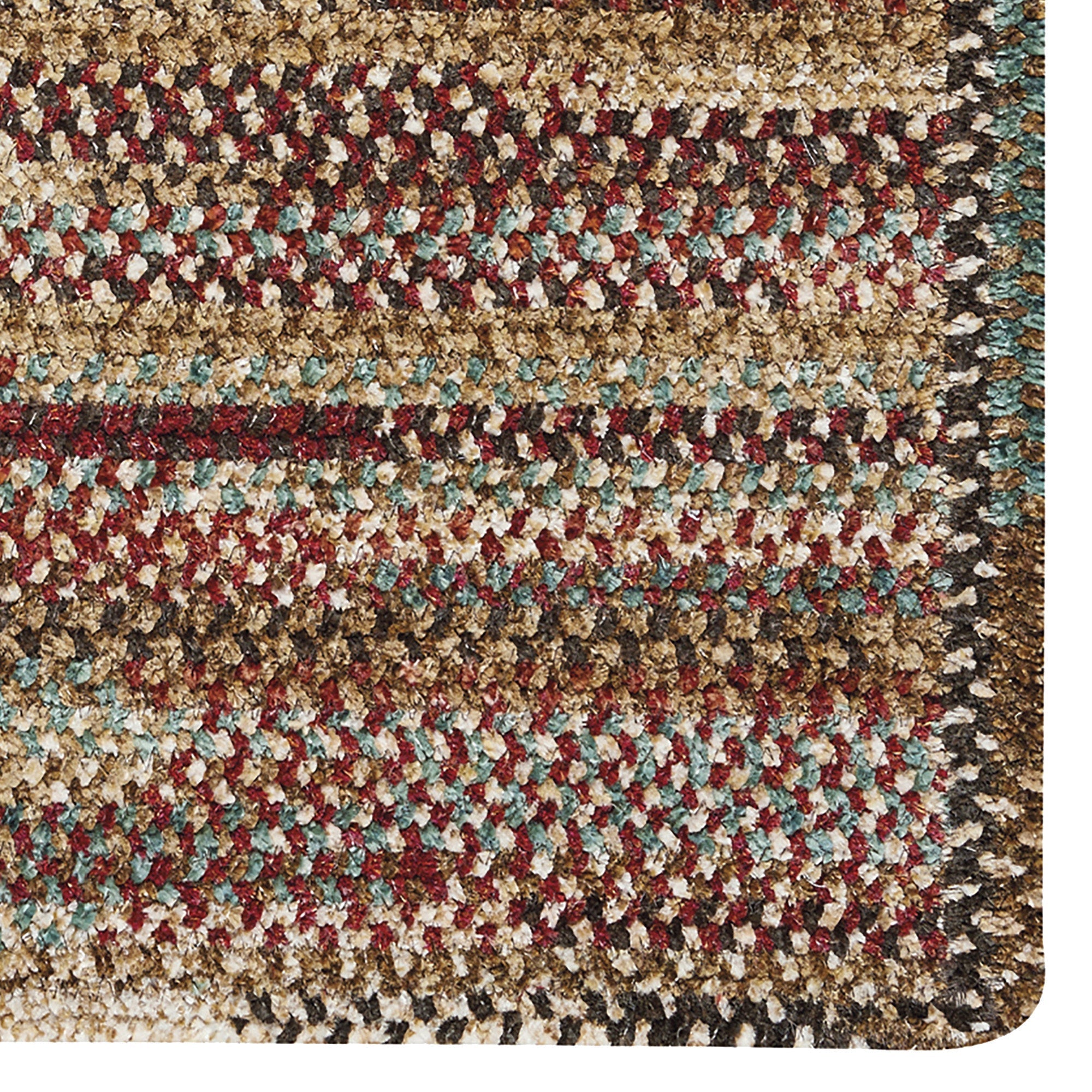 New Homestead Sundried Red Braided Rug Cross Sewn Rectangle image