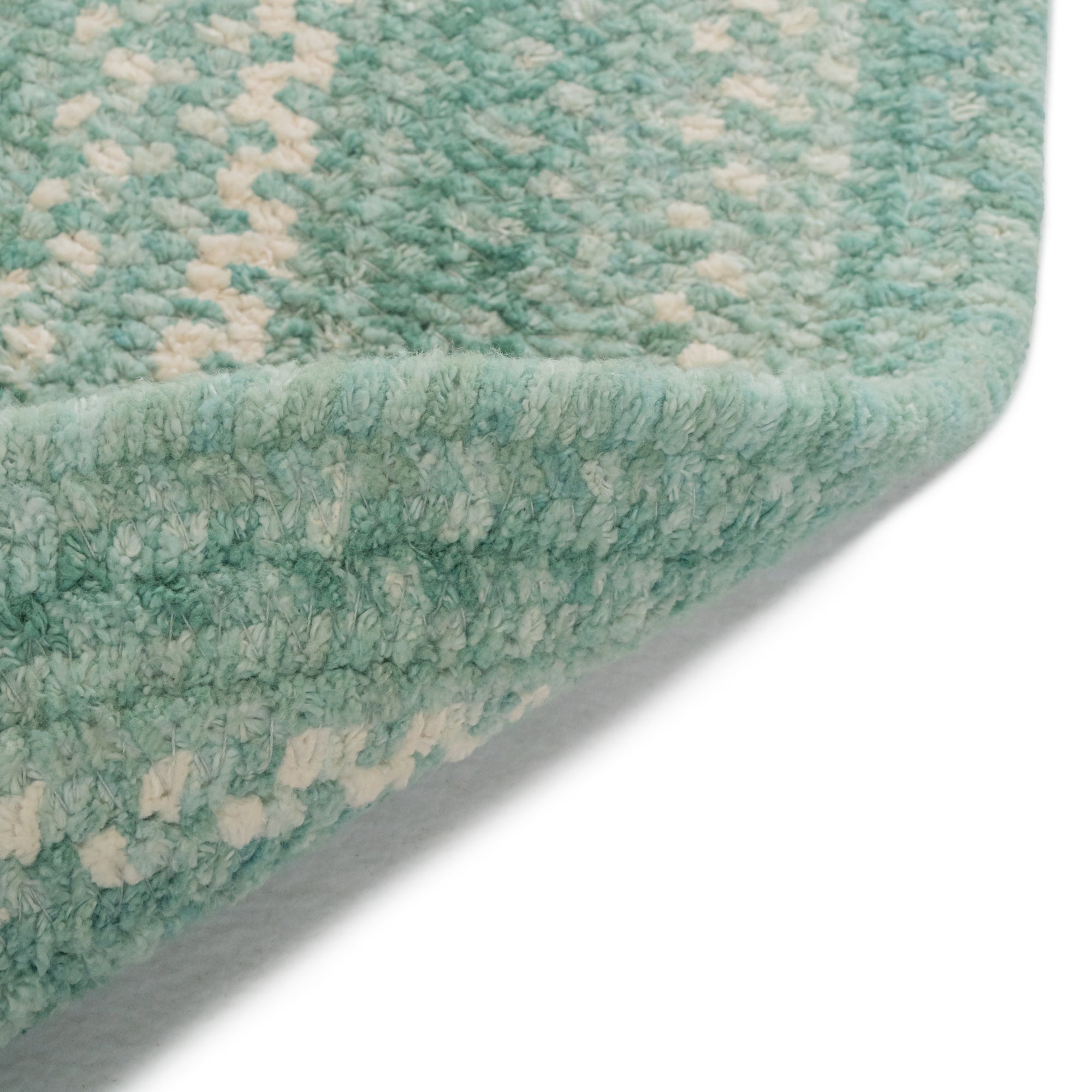Bambini Aquamarine Braided Rug Round image
