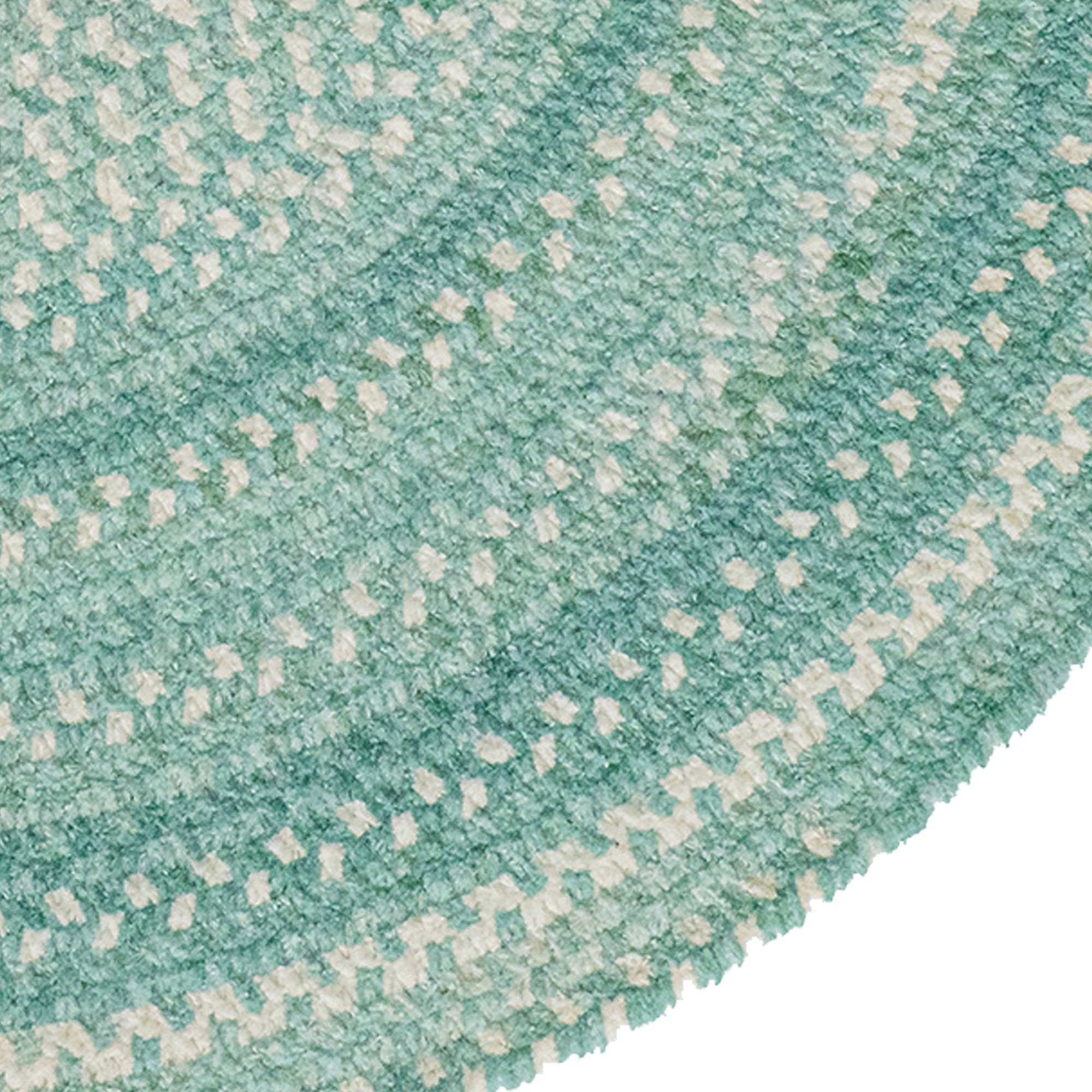 Bambini Aquamarine Braided Rug Round image