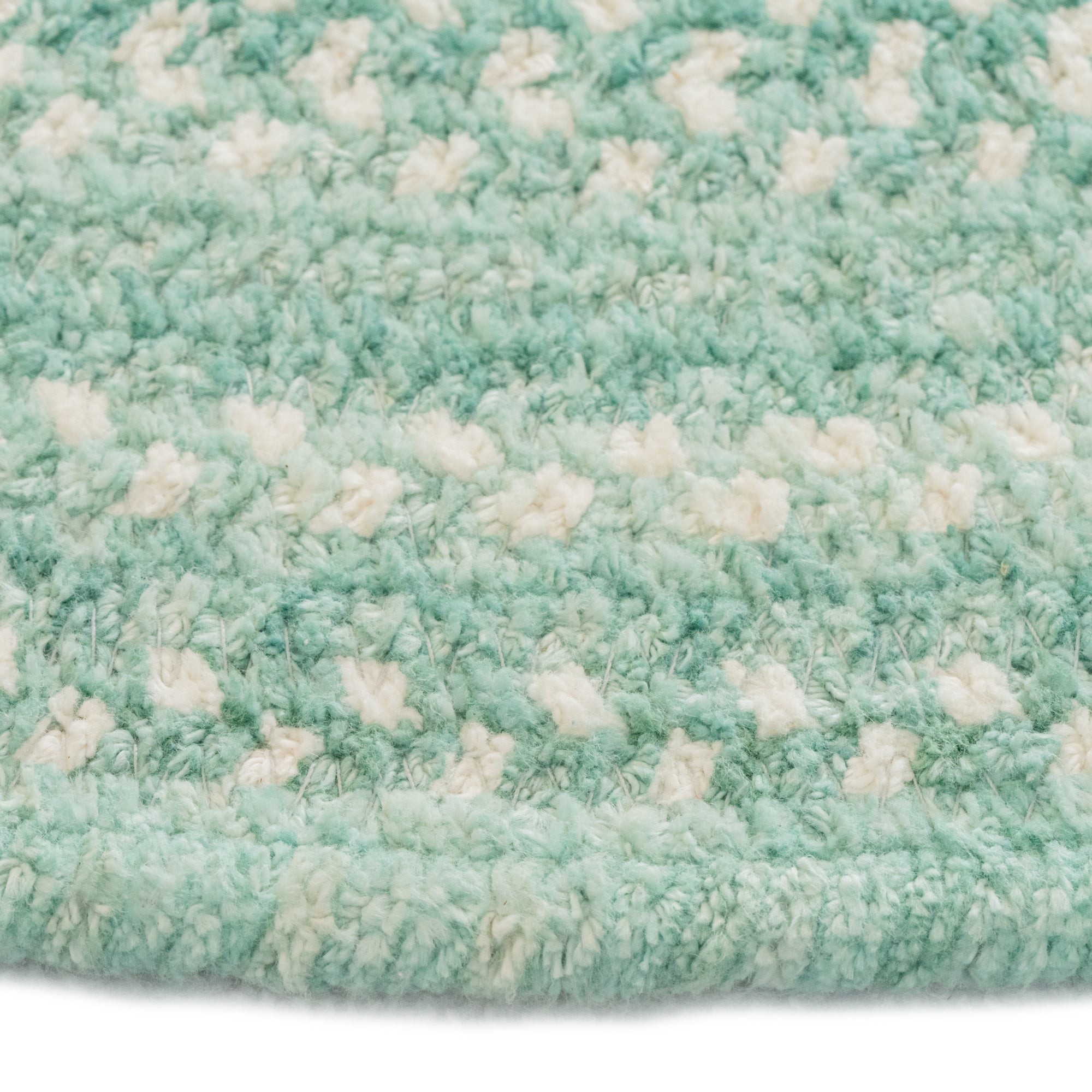 Bambini Aquamarine Braided Rug Round image