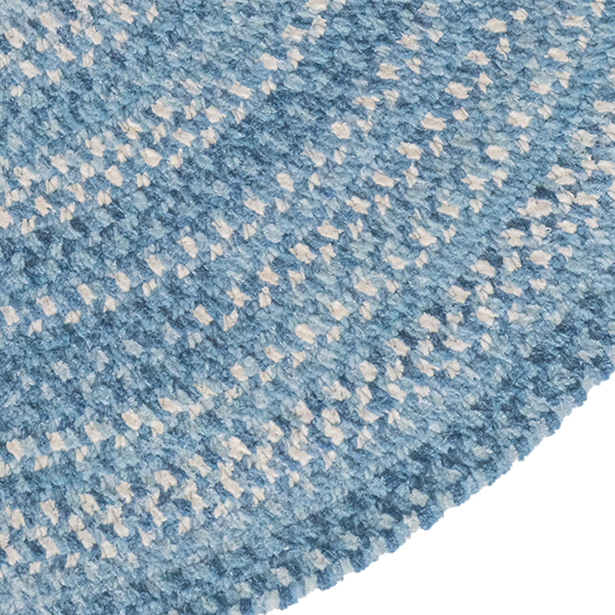 Bambini Cloud Blue Braided Rug Round image
