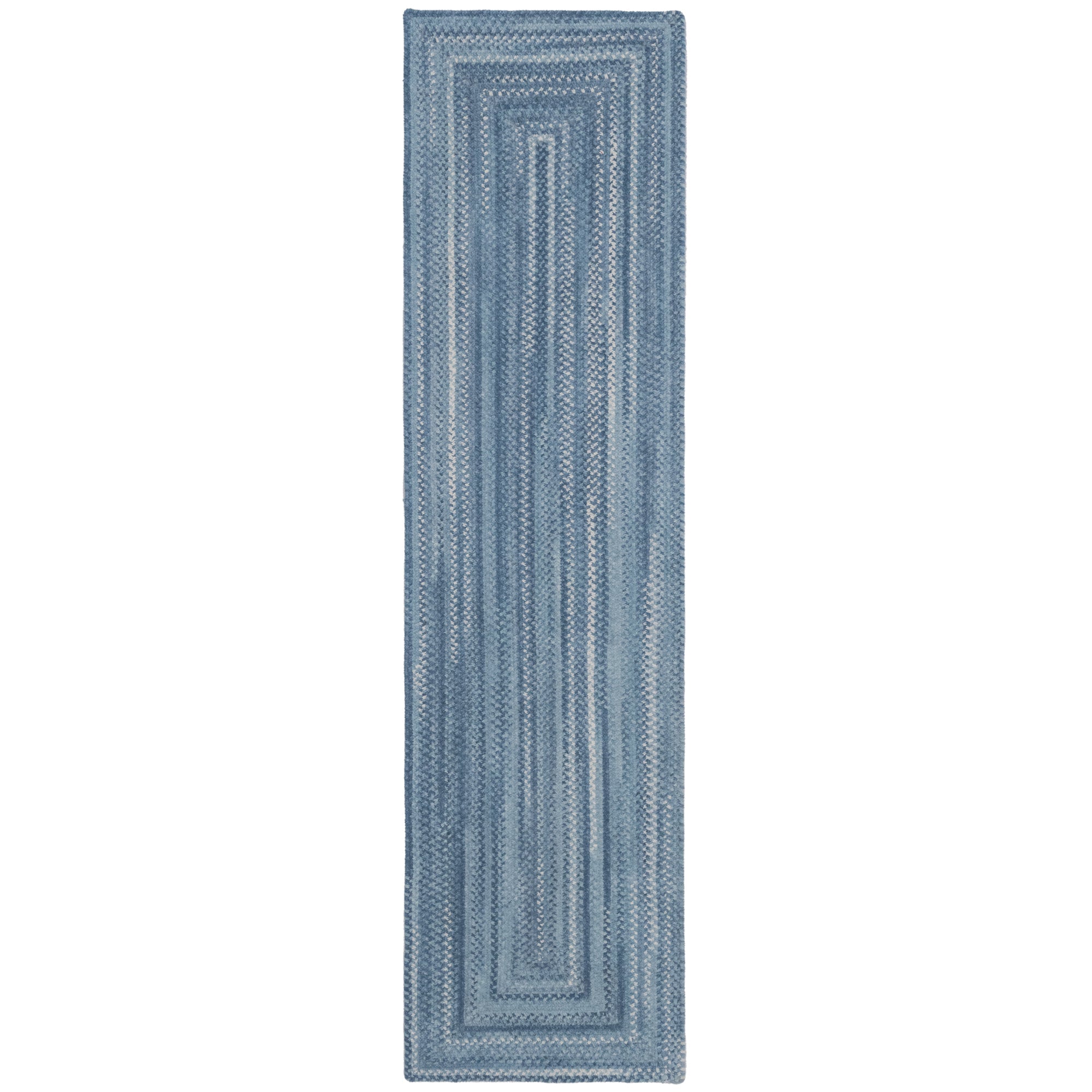Bambini Cloud Blue Braided Rug Concentric Rectangle image