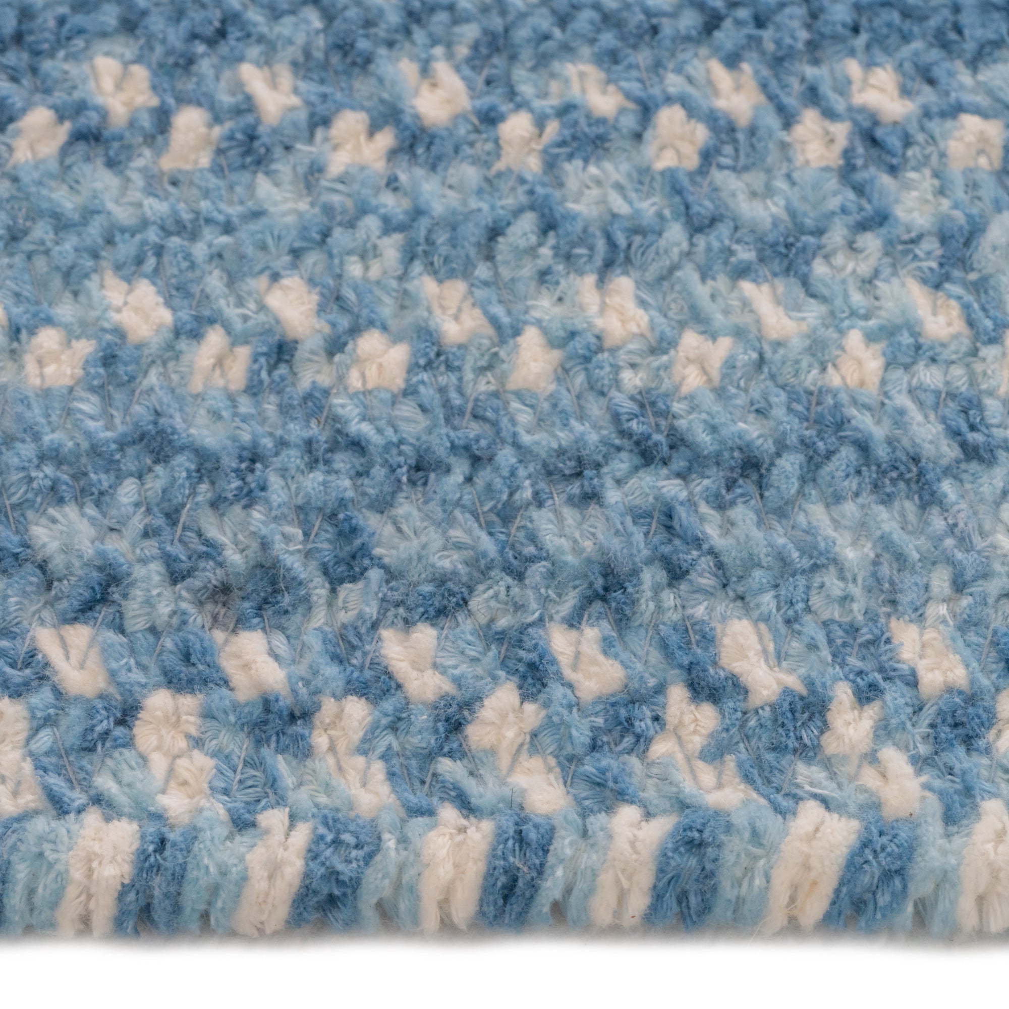 Bambini Cloud Blue Braided Rug Vertical Stripe Rectangle image