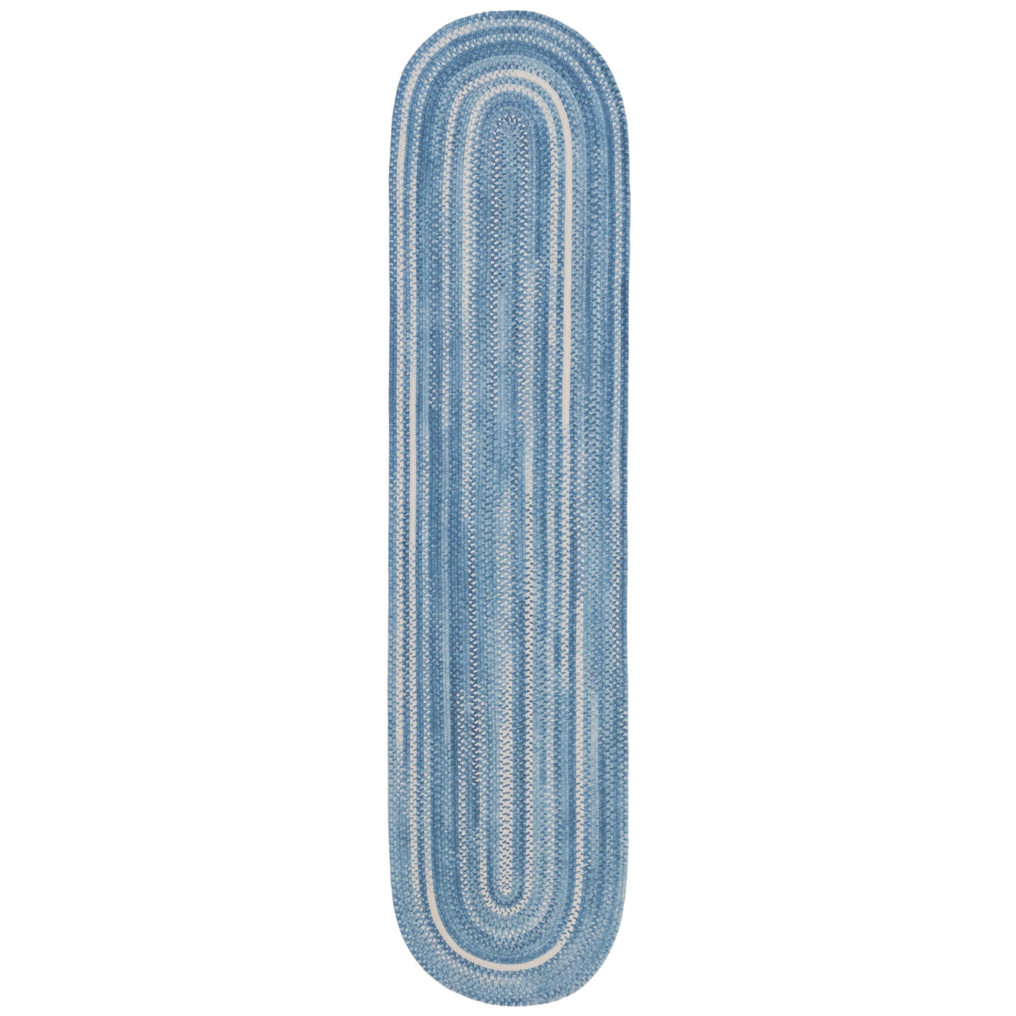 Bambini Cloud Blue Braided Rug Oval image