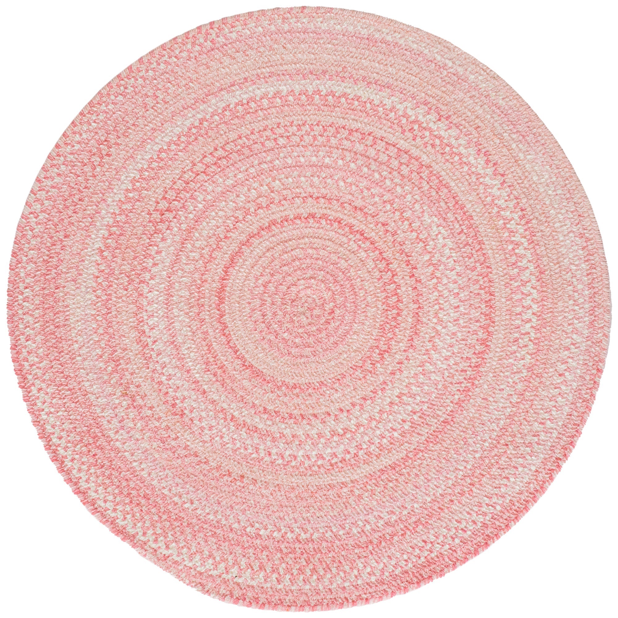 Bambini Pretty In Pink Braided Rug Round image