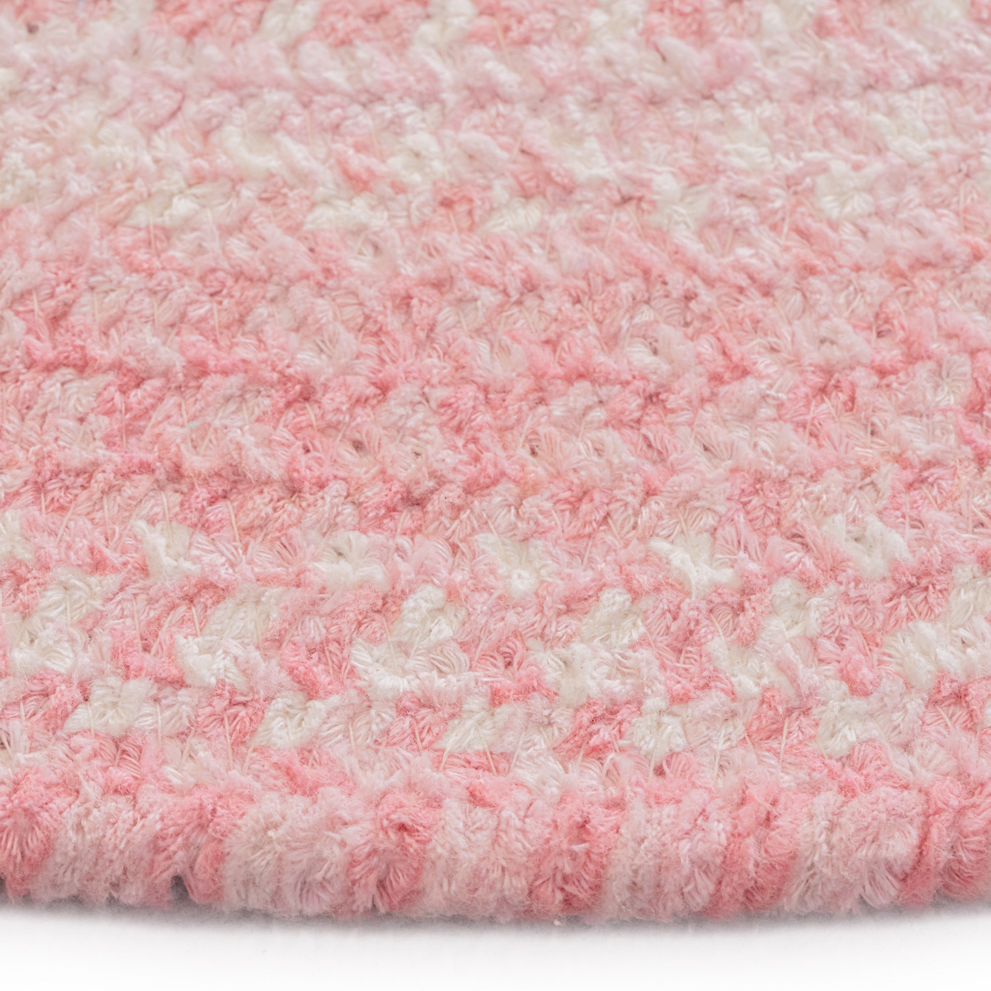 Bambini Pretty In Pink Braided Rug Oval image