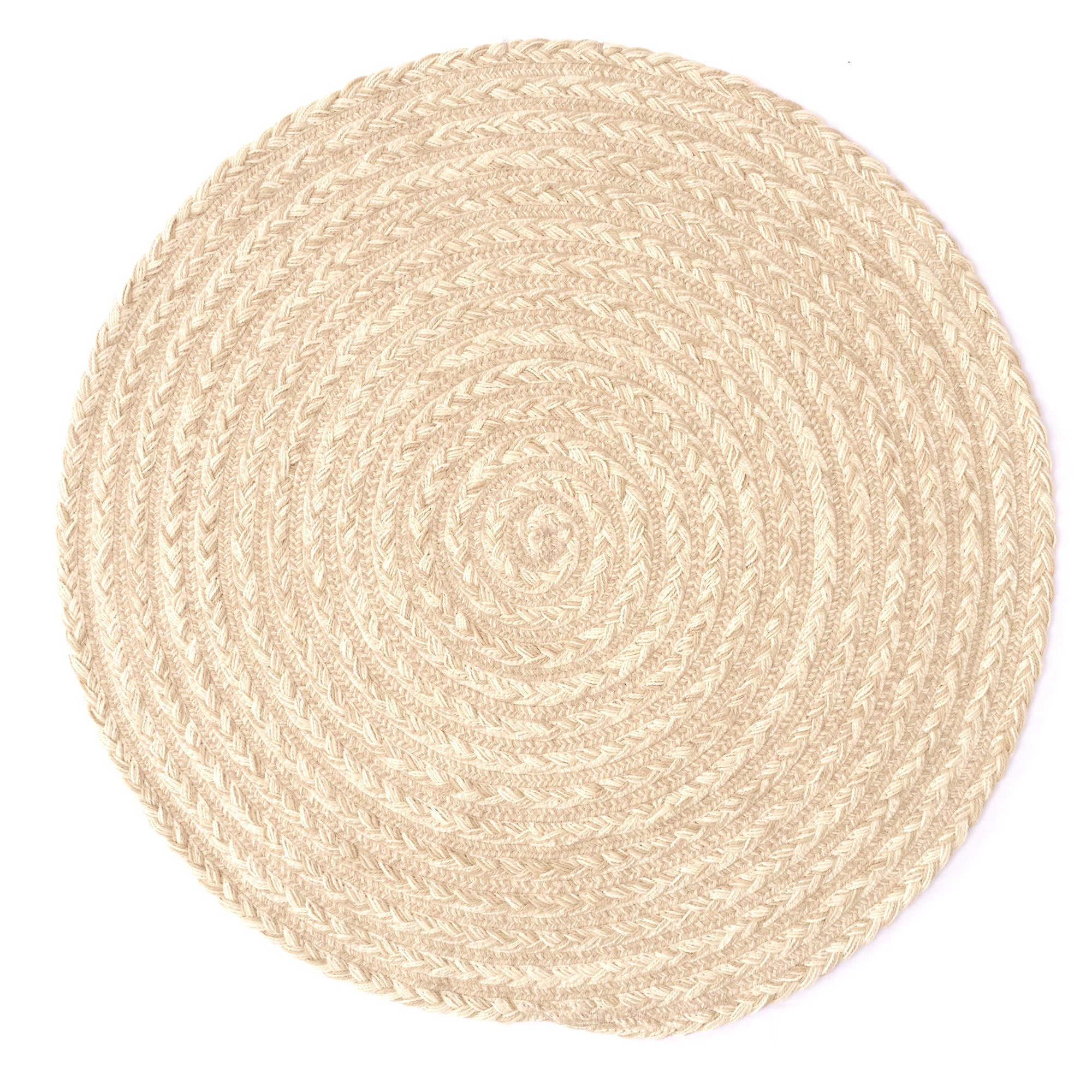 Down East Sand Dollar Braided Rug Round SiloC image