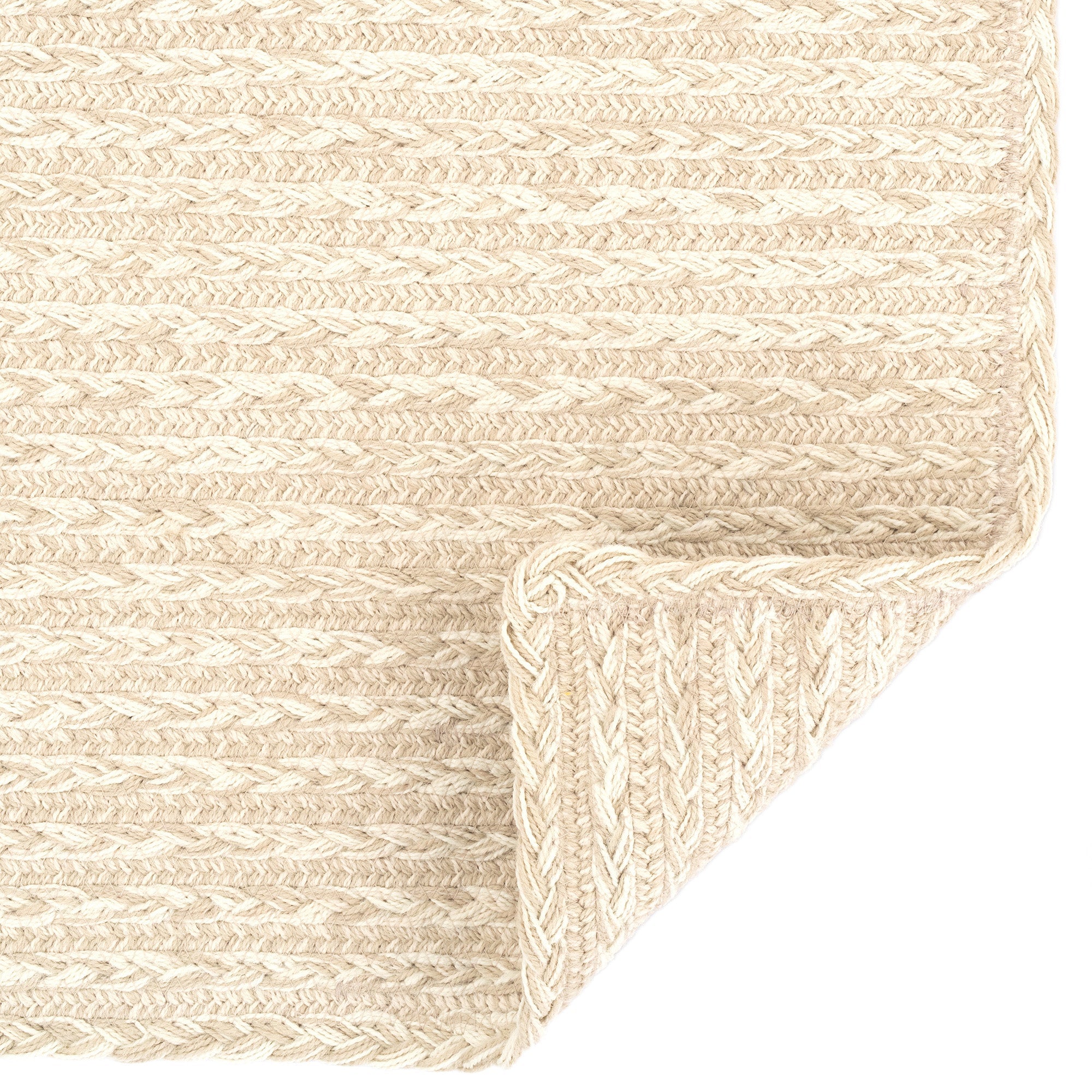 Down East Sand Dollar Braided Rug Cross-Sewn Back image