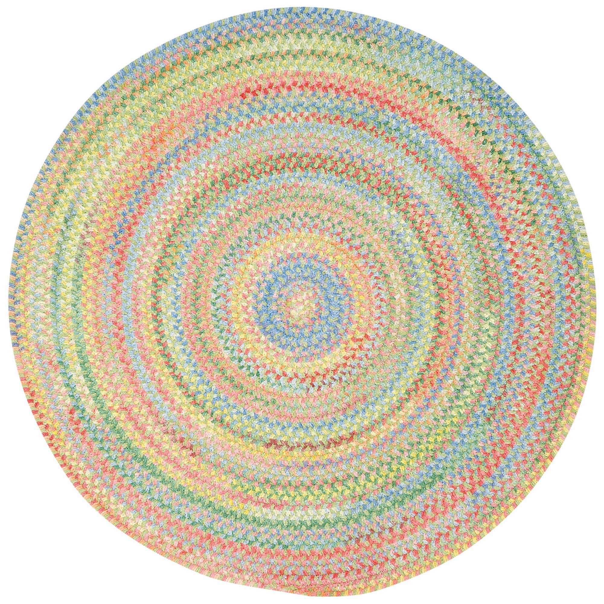 Cutting Garden Grass Braided Rug Round image