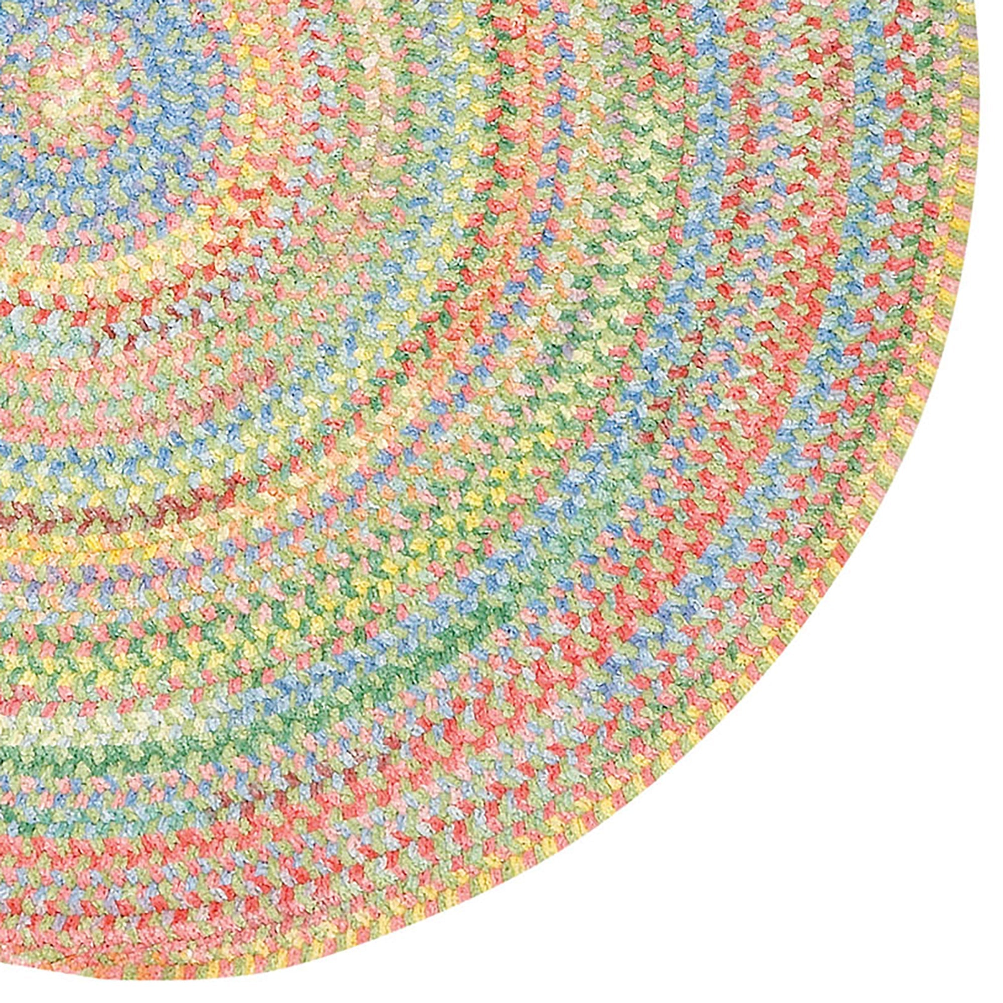 Cutting Garden Grass Braided Rug Round image