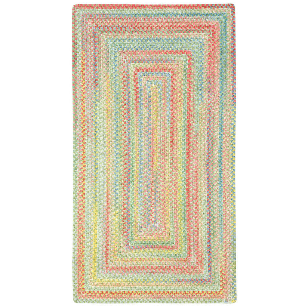 Cutting Garden Grass Braided Rug Concentric Rectangle image