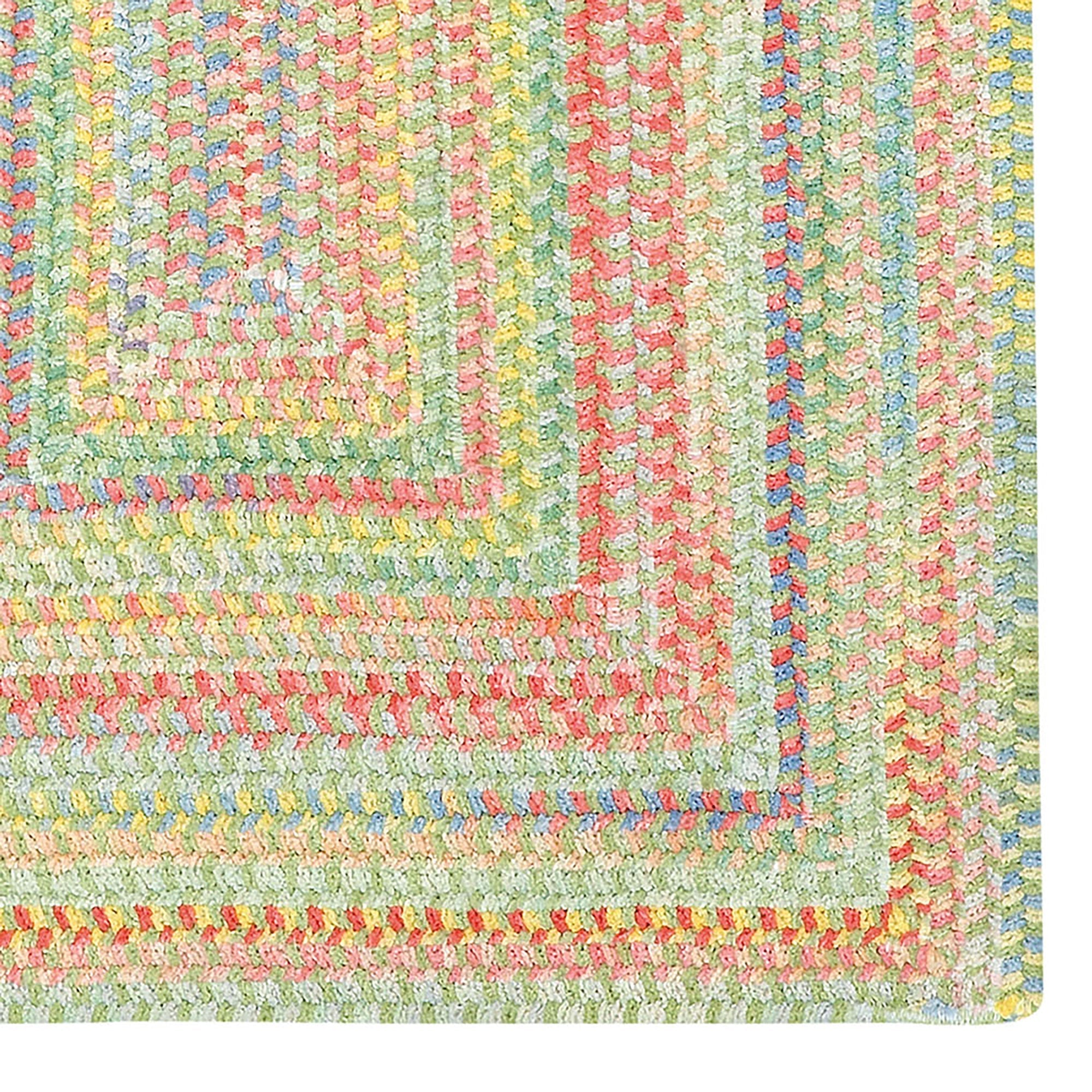Cutting Garden Grass Braided Rug Concentric Rectangle image
