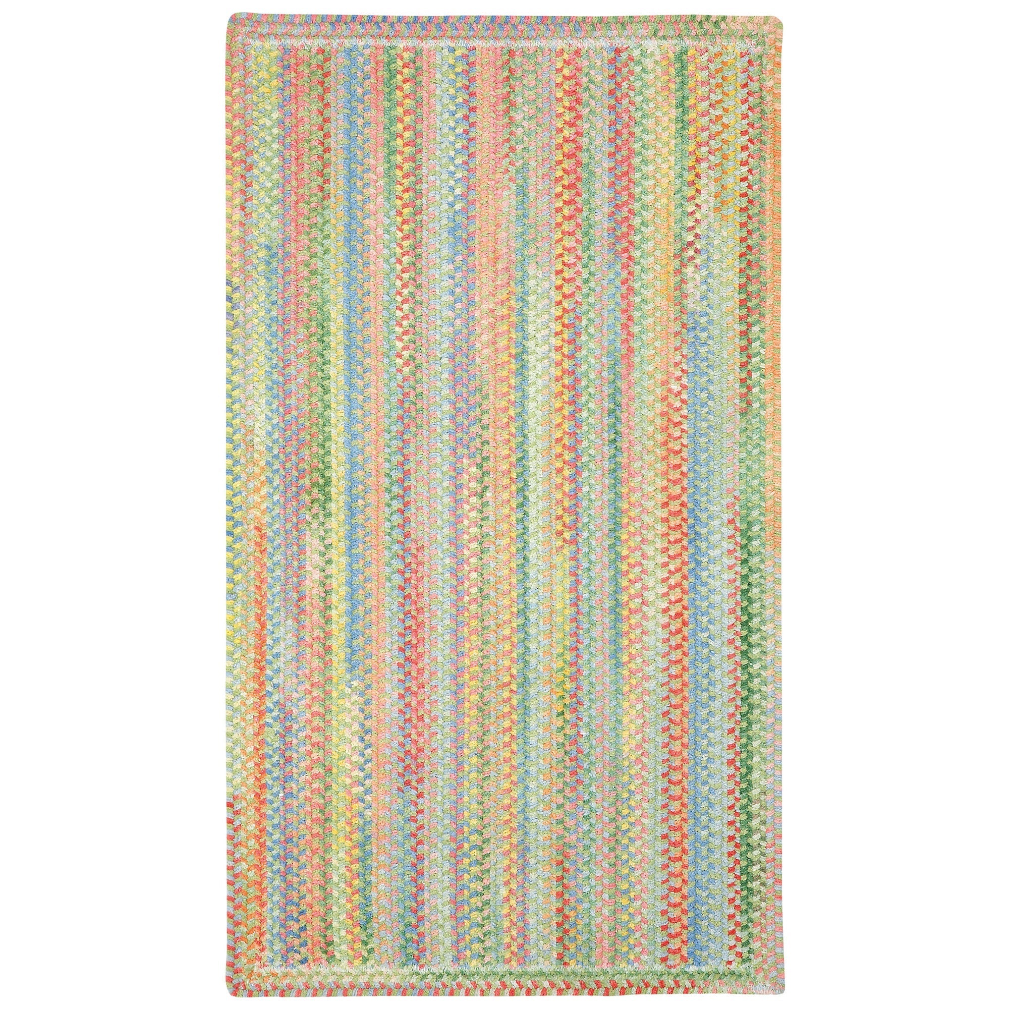 Cutting Garden Grass Braided Rug Vertical Stripe Rectangle image