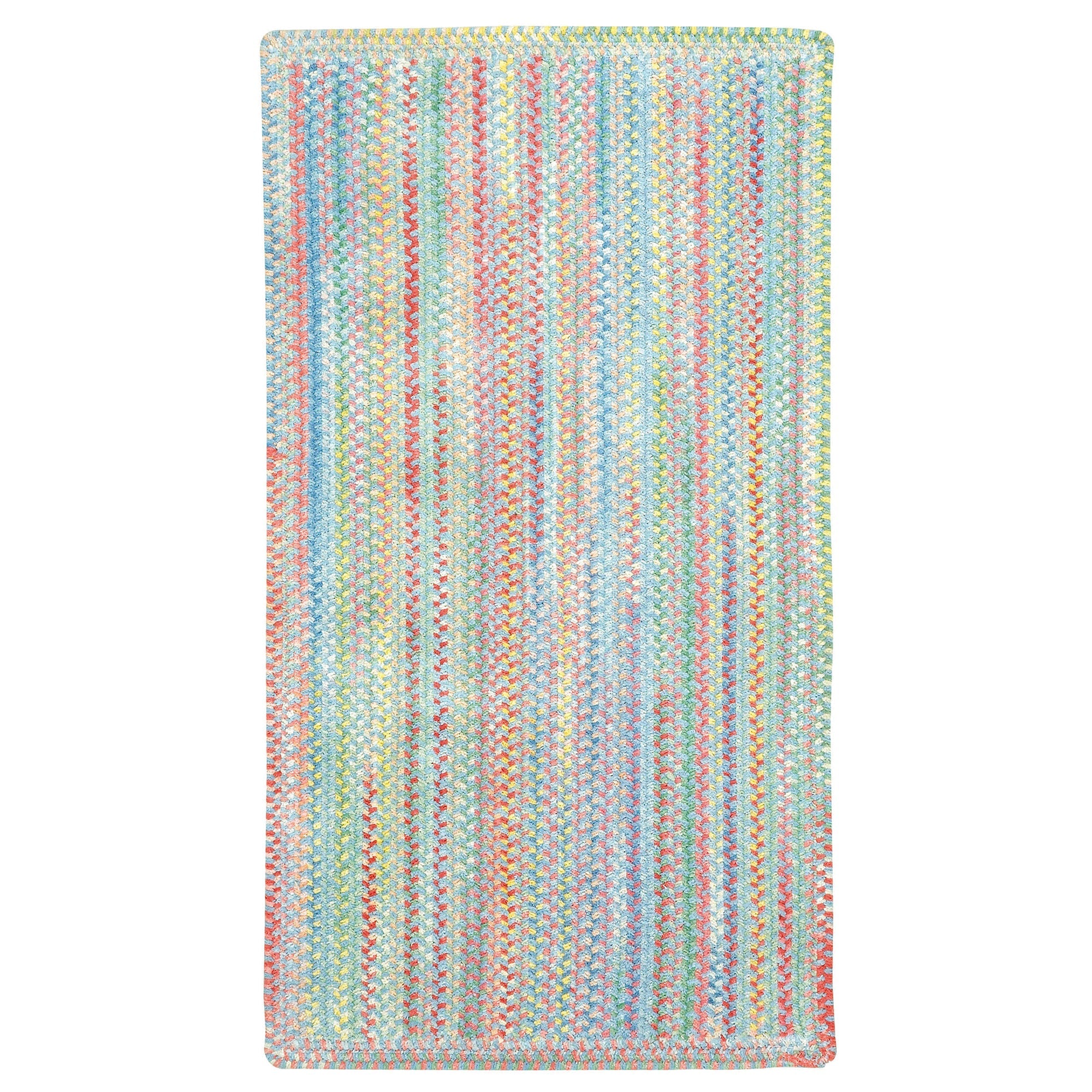 Cutting Garden Blue Bell Braided Rug Vertical Stripe Rectangle image