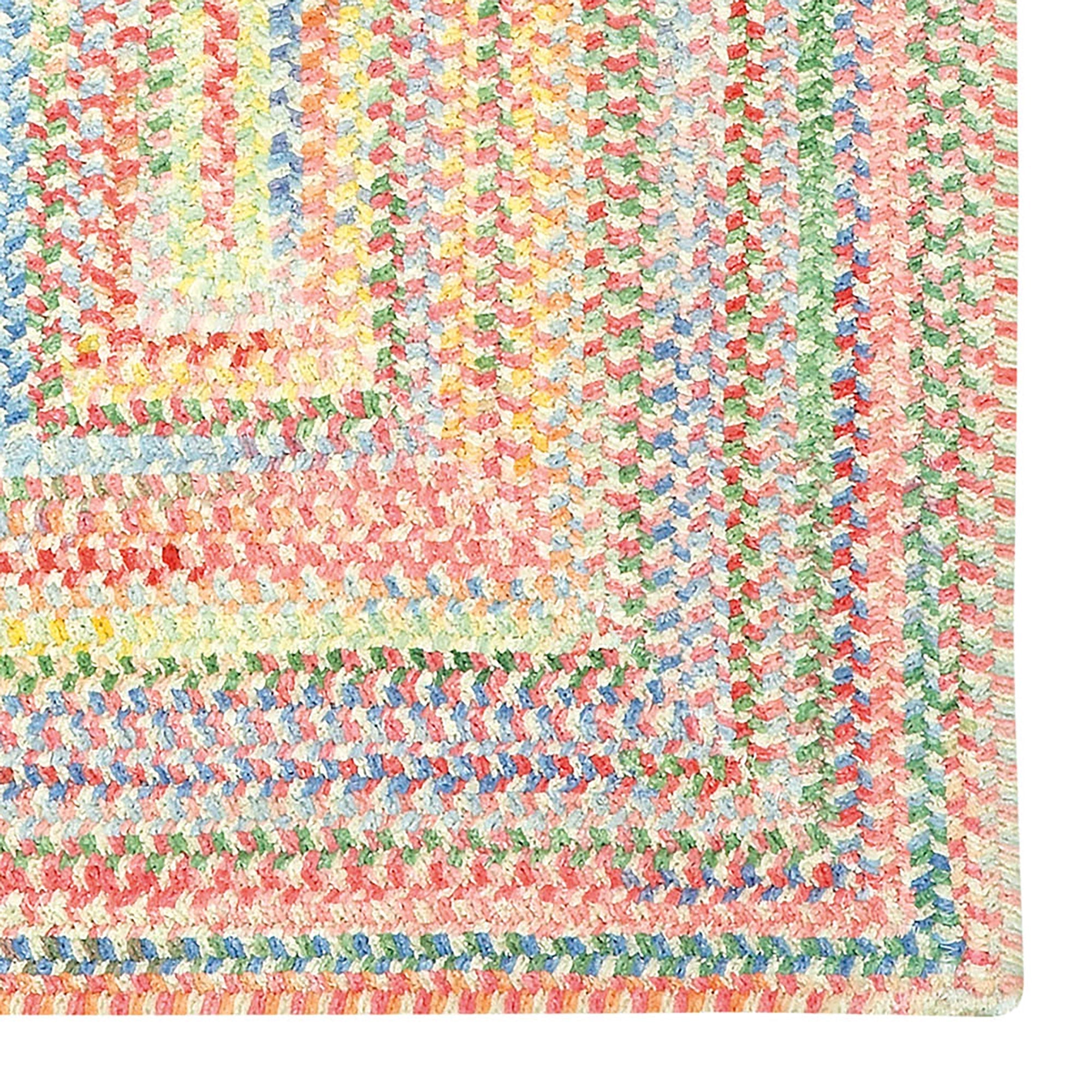 Cutting Garden Lily Braided Rug Concentric Rectangle image