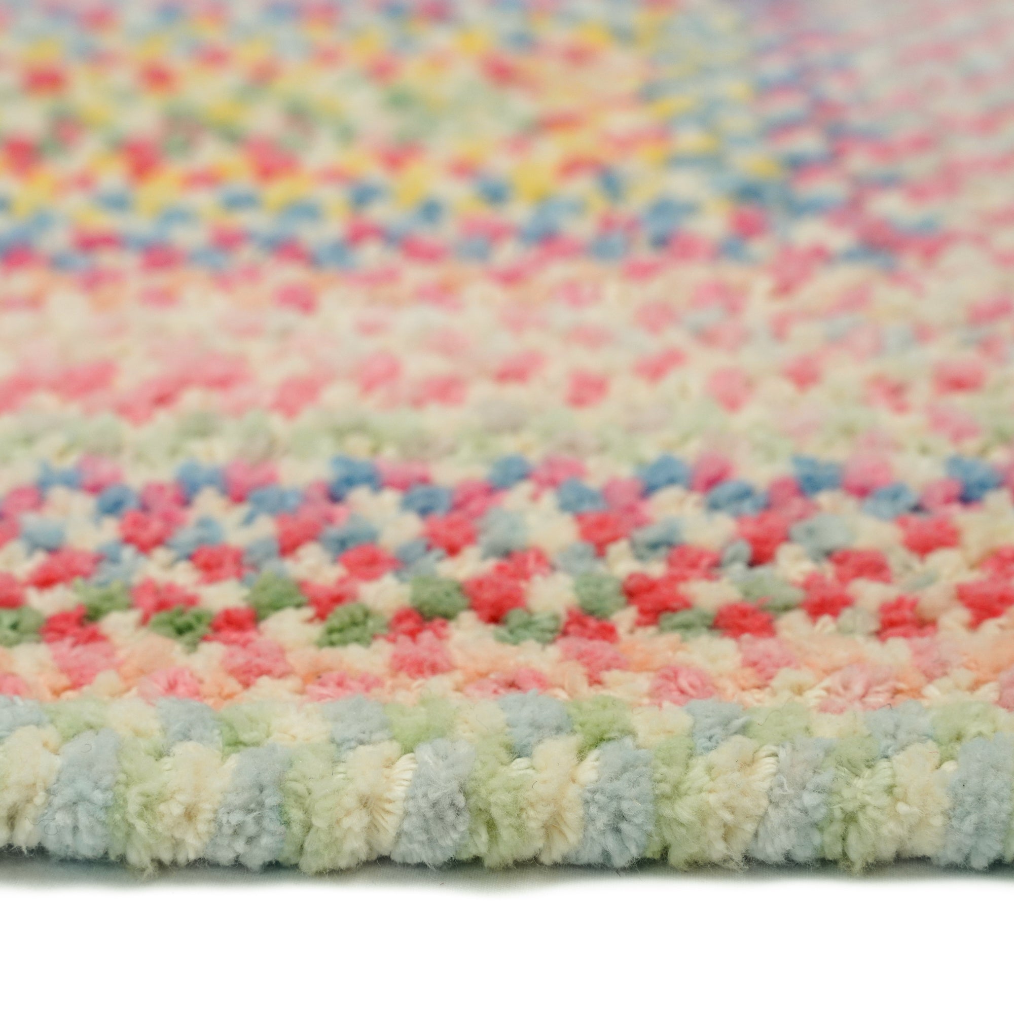 Cutting Garden Lily Braided Rug Concentric Rectangle image