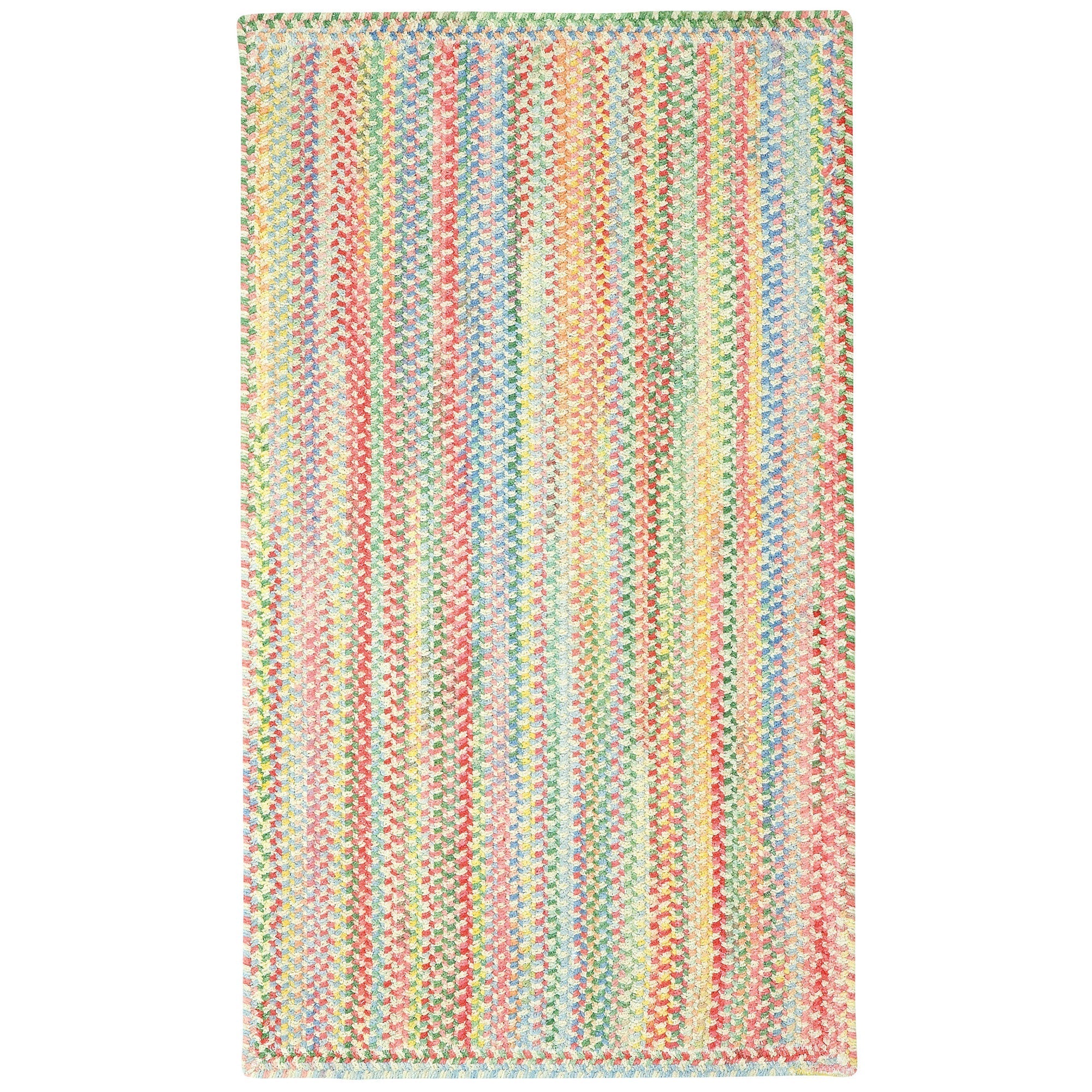 Cutting Garden Lily Braided Rug Vertical Stripe Rectangle image