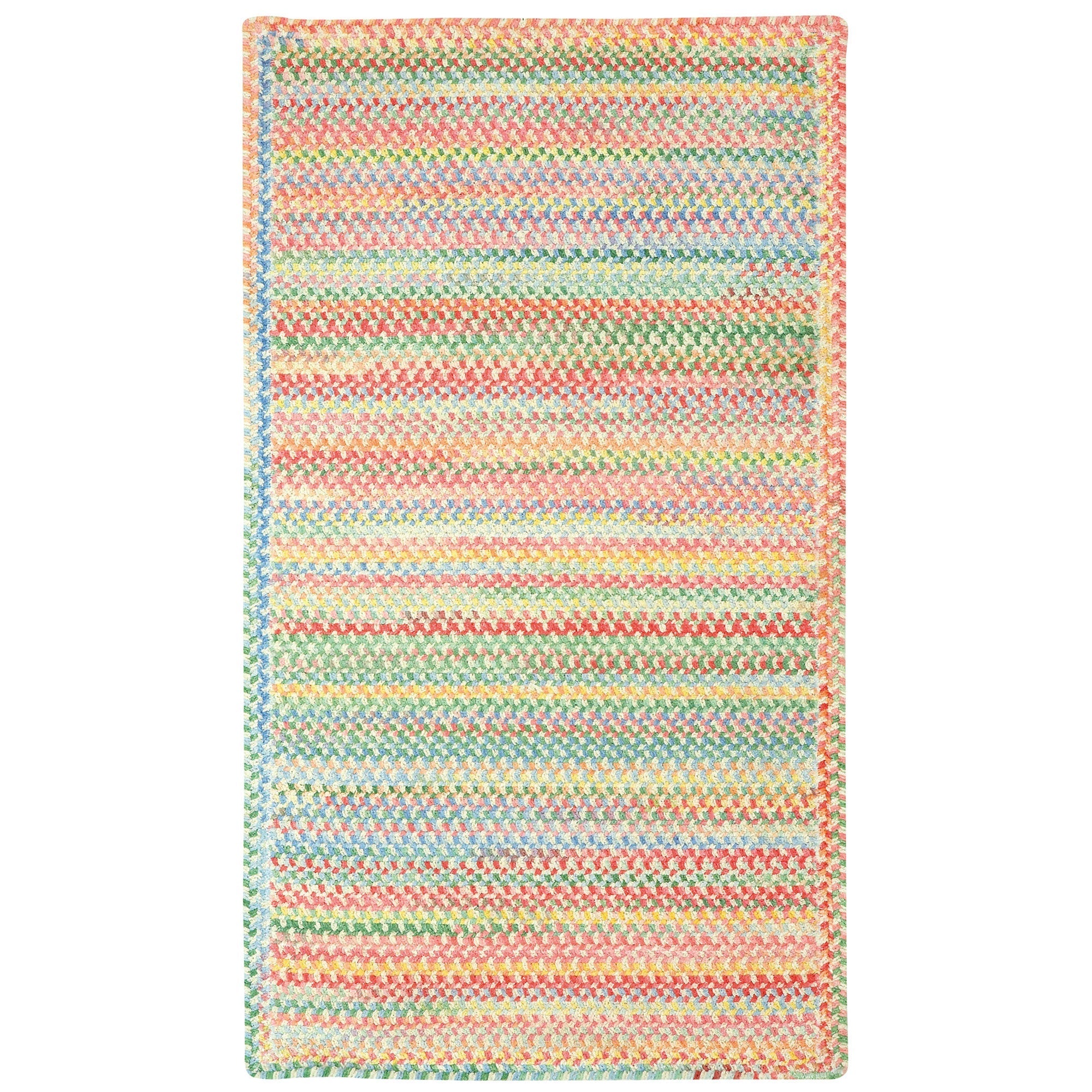 Cutting Garden Lily Braided Rug Cross Sewn Rectangle image