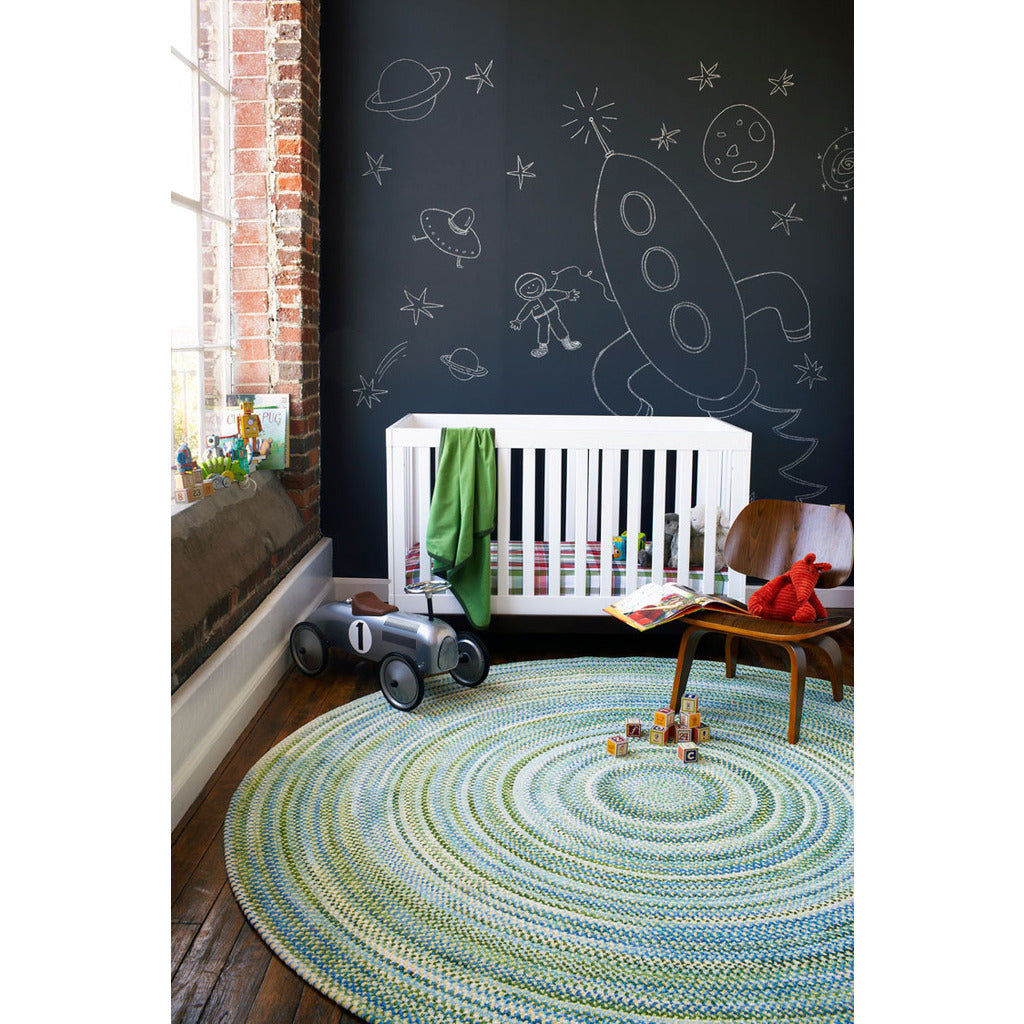 Sailor Boy Parrot Braided Rug Round image