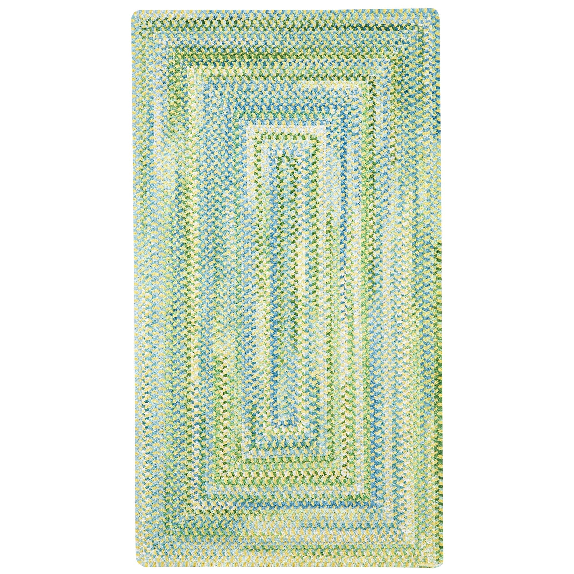 Sailor Boy Parrot Braided Rug Concentric Rectangle image
