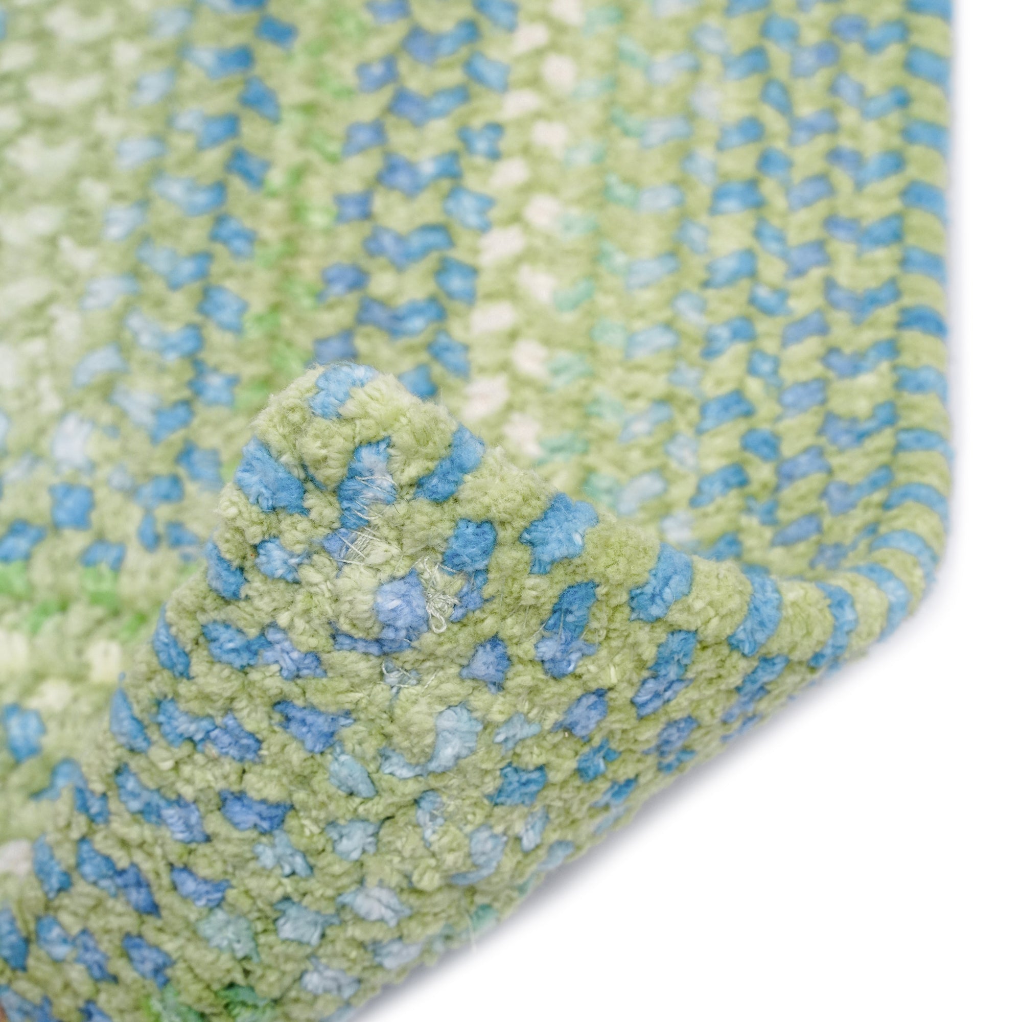 Sailor Boy Sea Monster Green Braided Rug Concentric Rectangle image