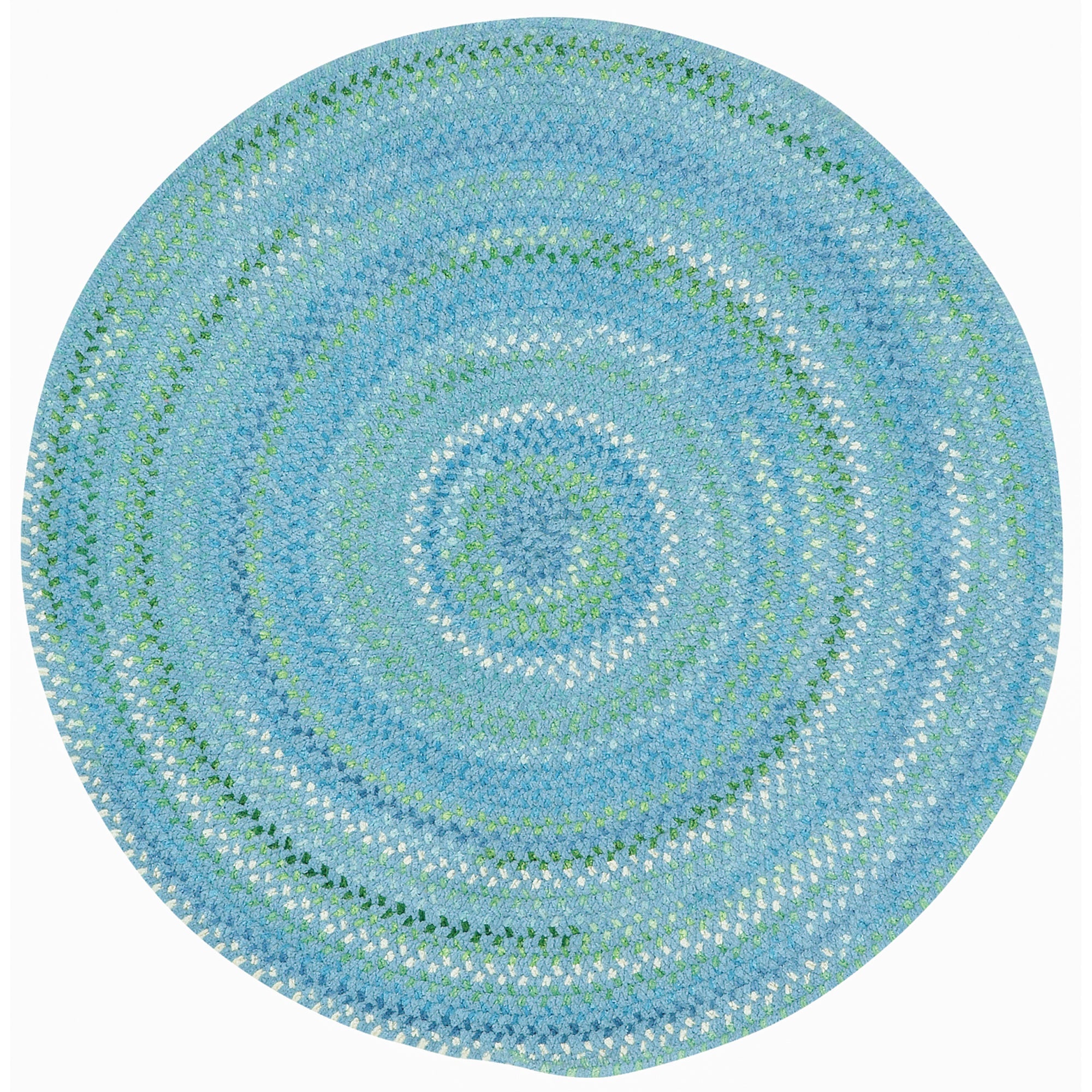 Sailor Boy Deep Blue Sea Braided Rug Round image