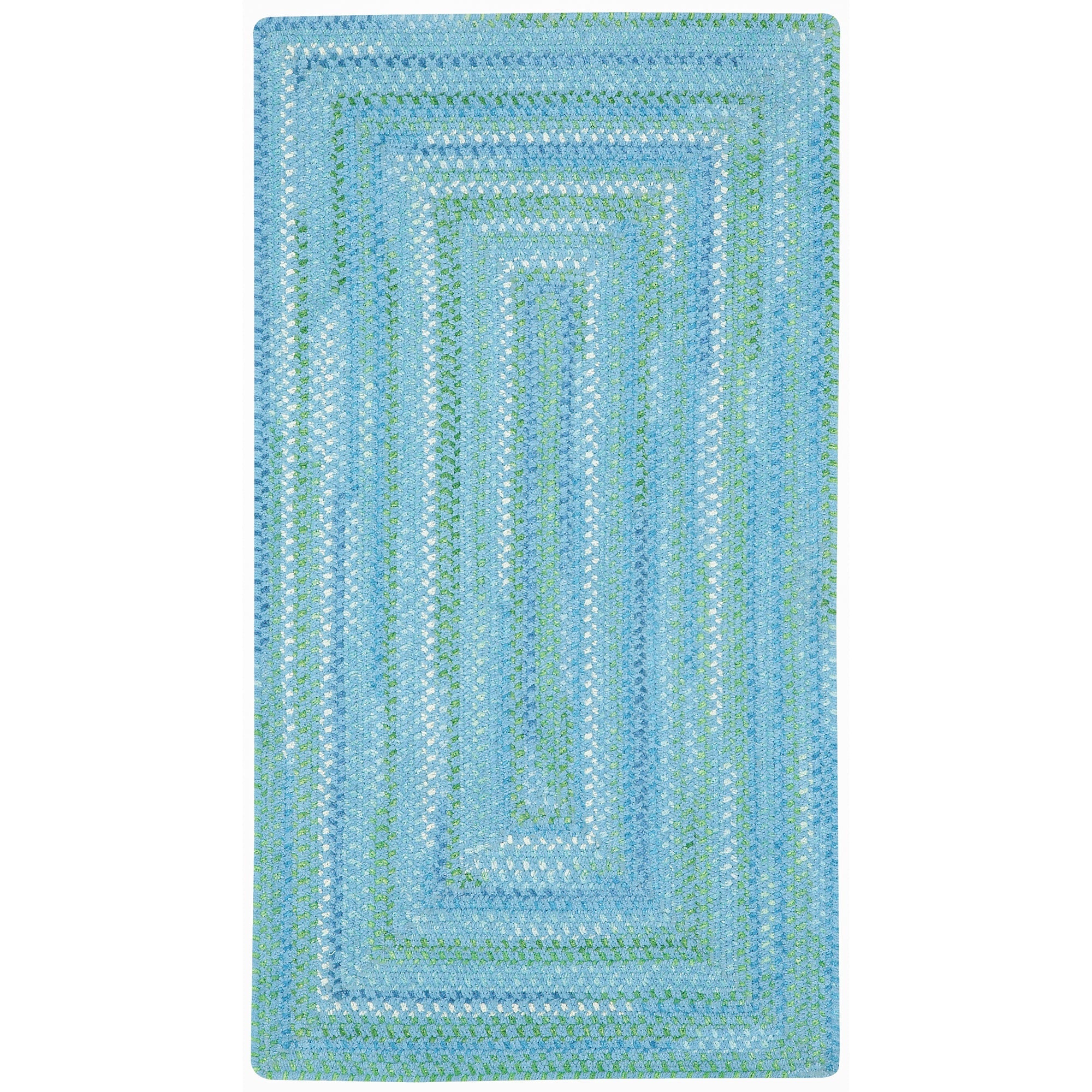 Sailor Boy Deep Blue Sea Braided Rug Concentric Rectangle image