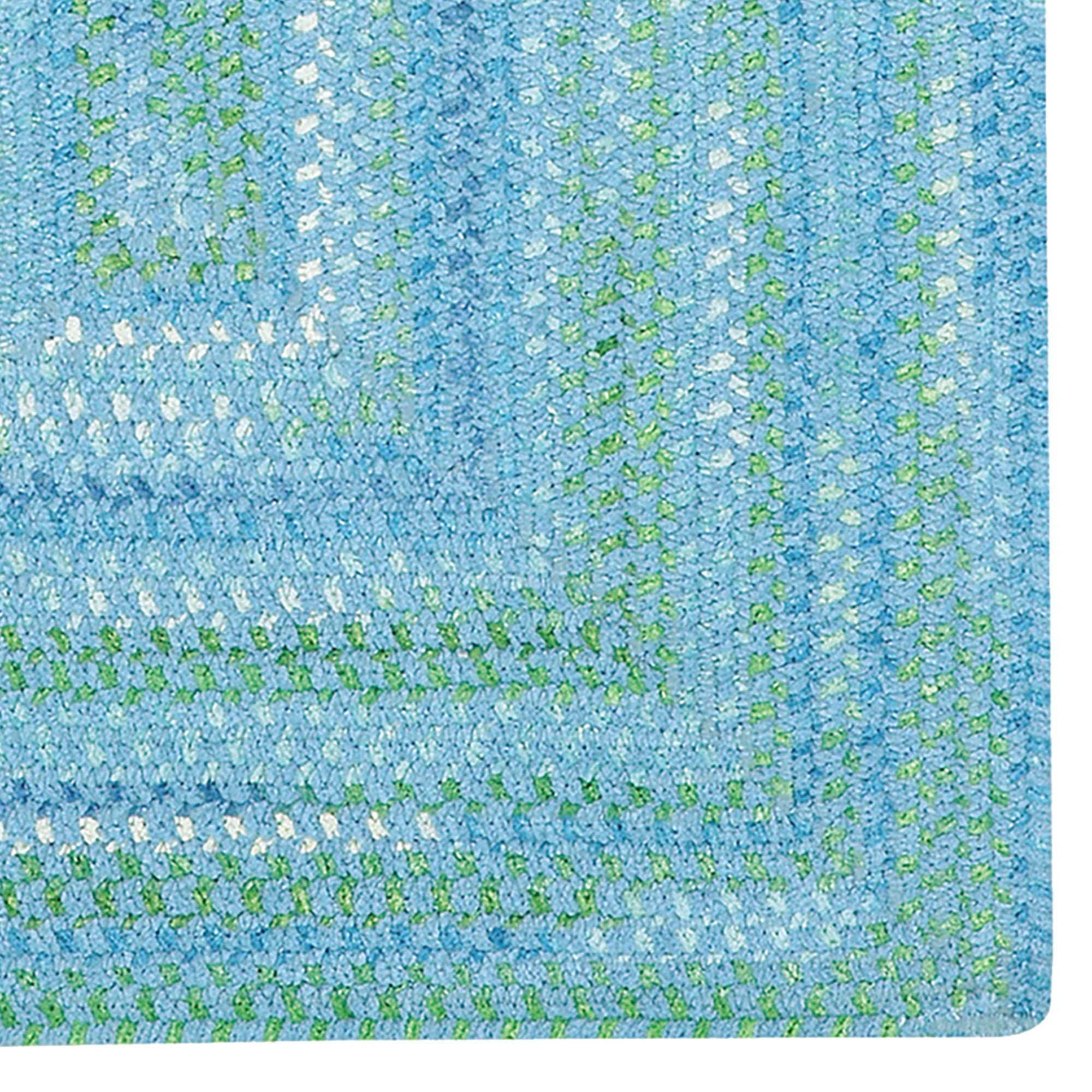 Sailor Boy Deep Blue Sea Braided Rug Concentric Rectangle image