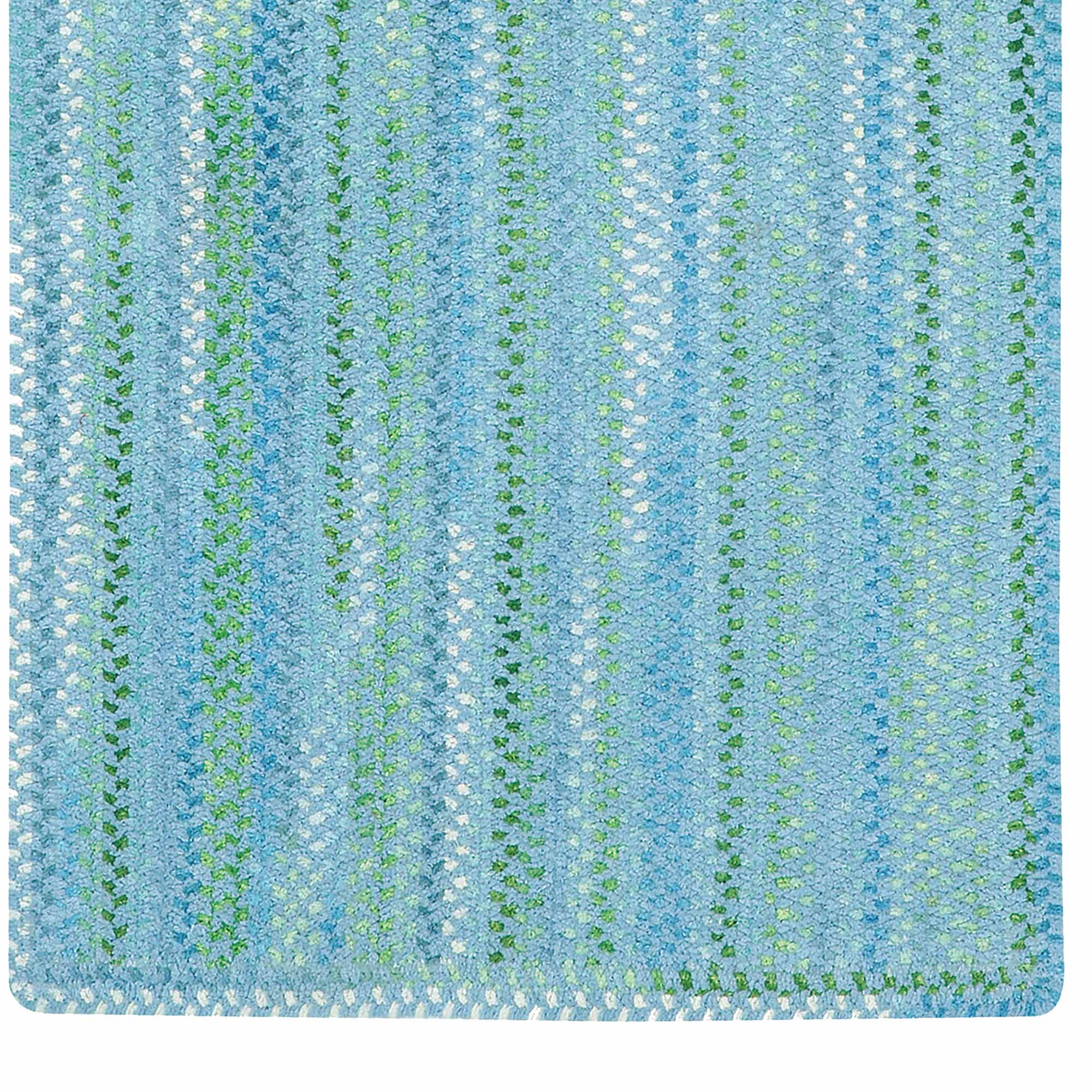 Sailor Boy Deep Blue Sea Braided Rug Vertical Stripe Rectangle image