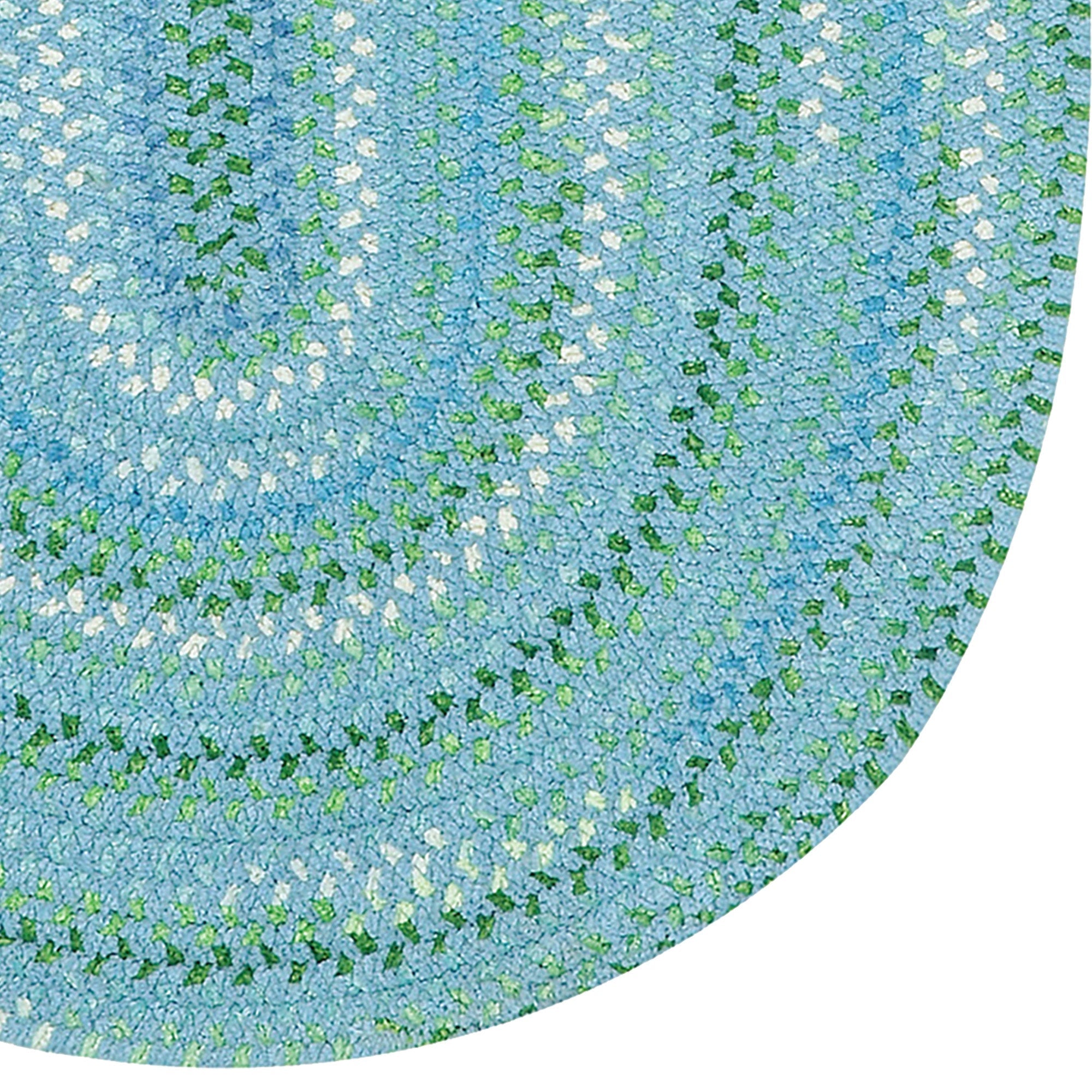 Sailor Boy Deep Blue Sea Braided Rug Oval image