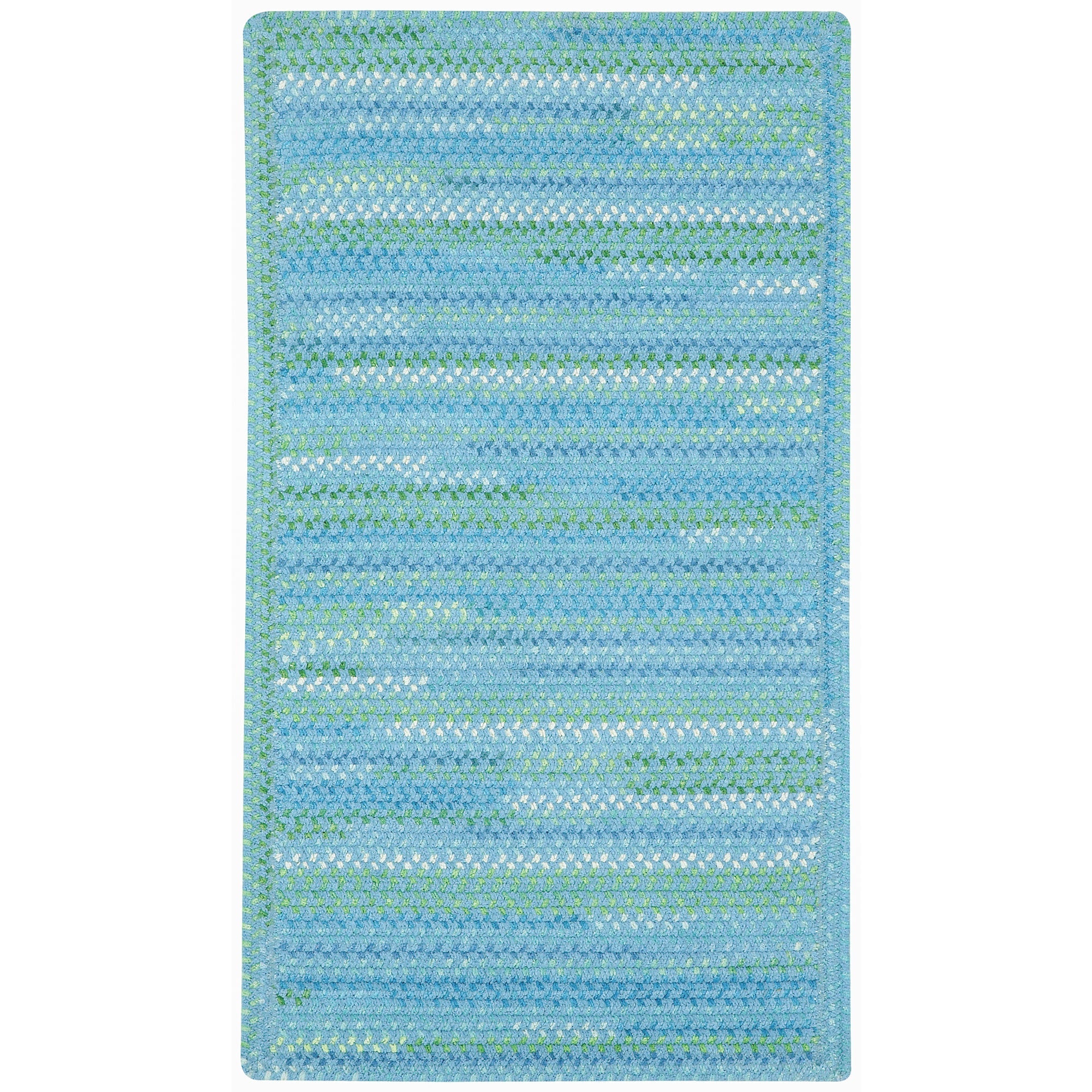 Sailor Boy Deep Blue Sea Braided Rug Cross Sewn Rectangle image