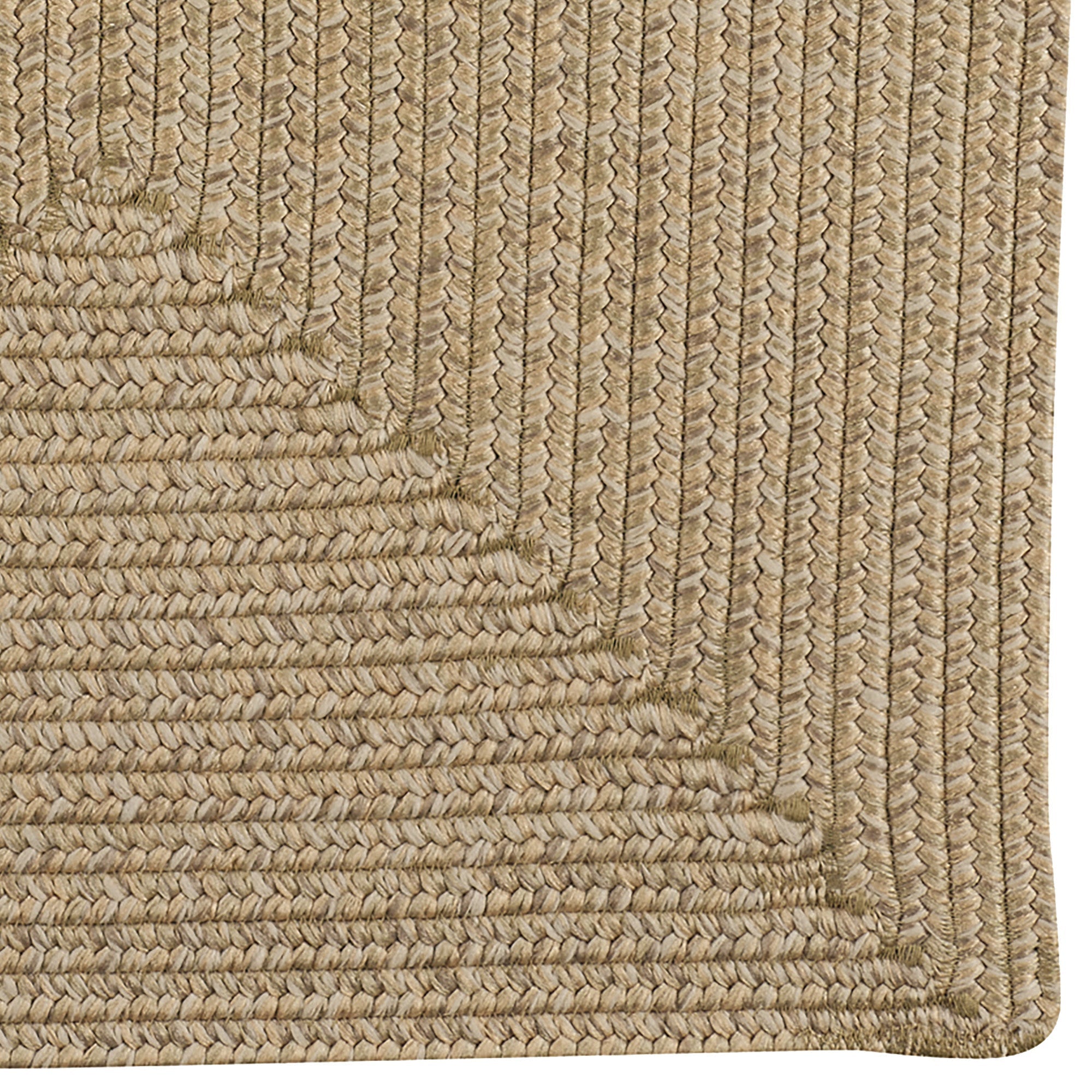 Simplicity Flax Braided Rug Concentric Rectangle image