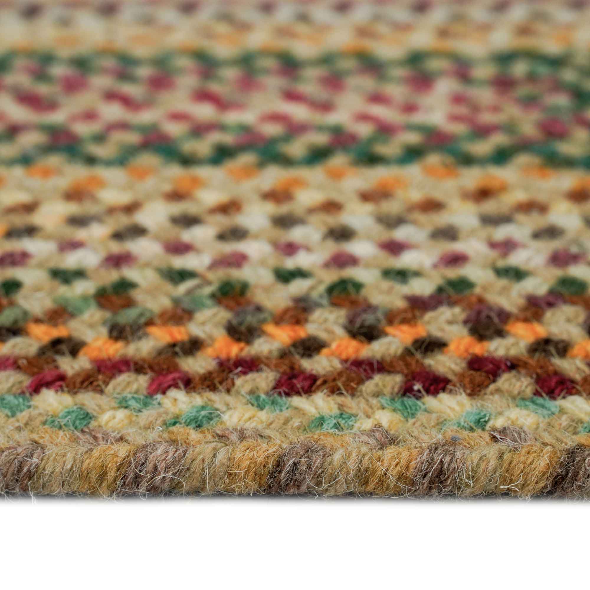 Bear Creek Wheat Braided Rug Vertical Stripe Rectangle image