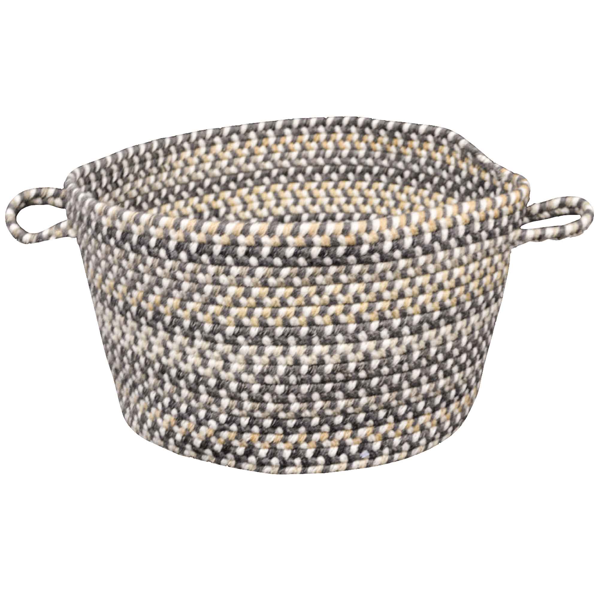 Bear Creek Grey Braided Rug Basket image